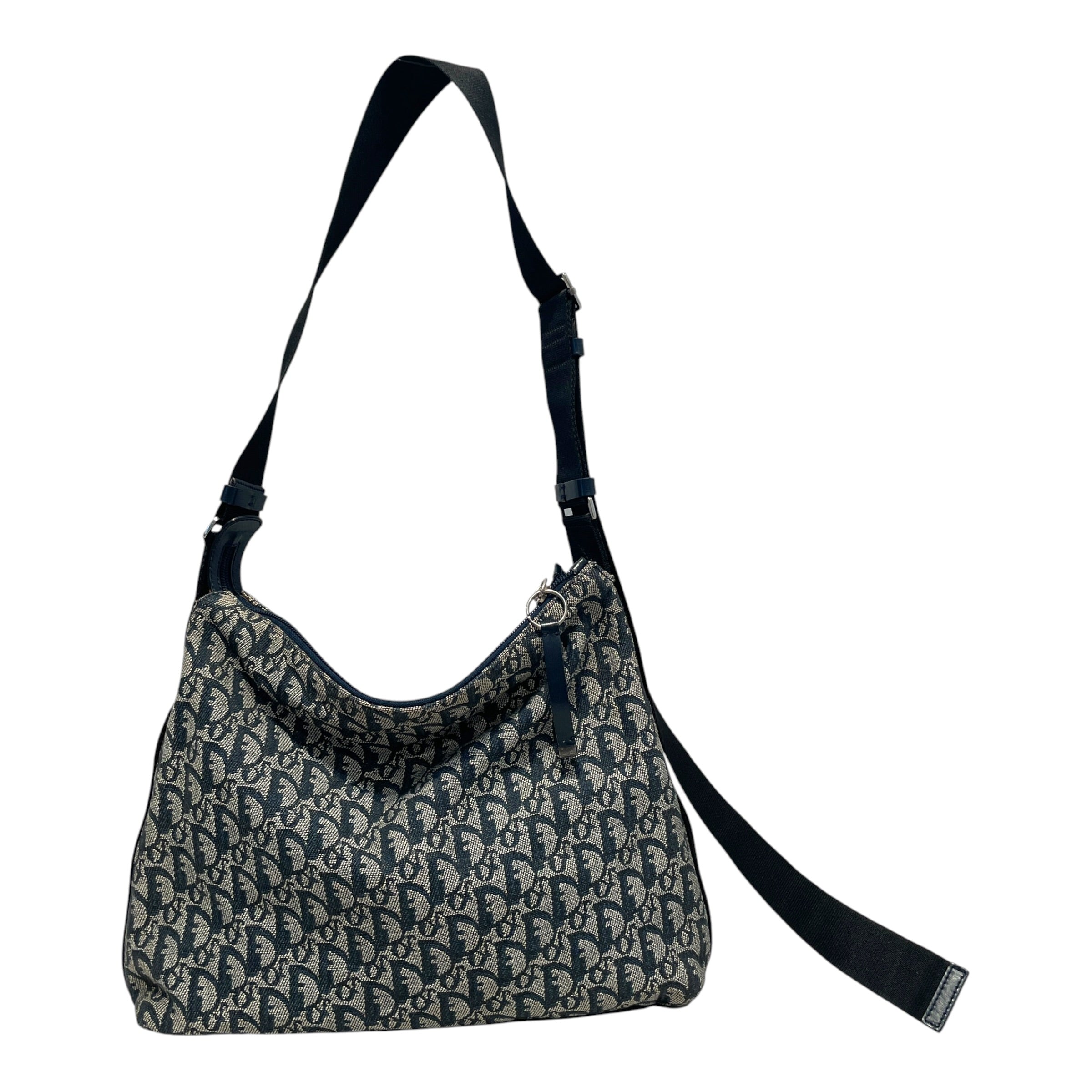 Christian Dior/Cross Body Bag/Monogram/Cotton/MLT/Trotter Navy Purse view 4