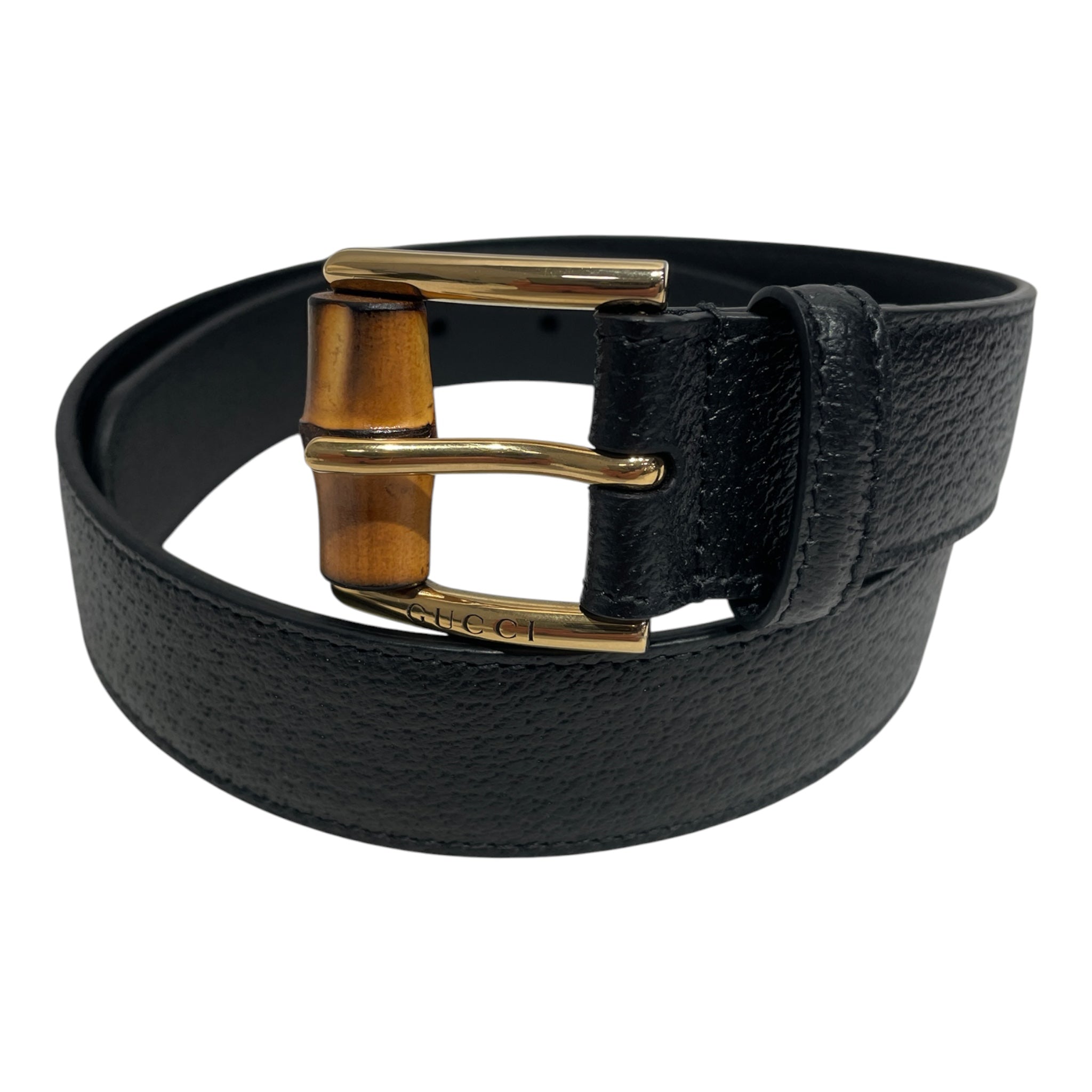 GUCCI/Belt/Leather/BLK/L's/BAMBOO view 2