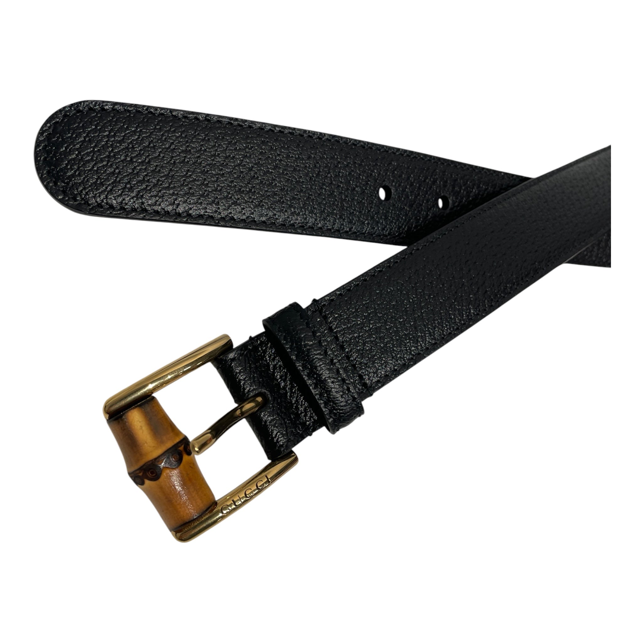 GUCCI/Belt/Leather/BLK/L's/BAMBOO view 3