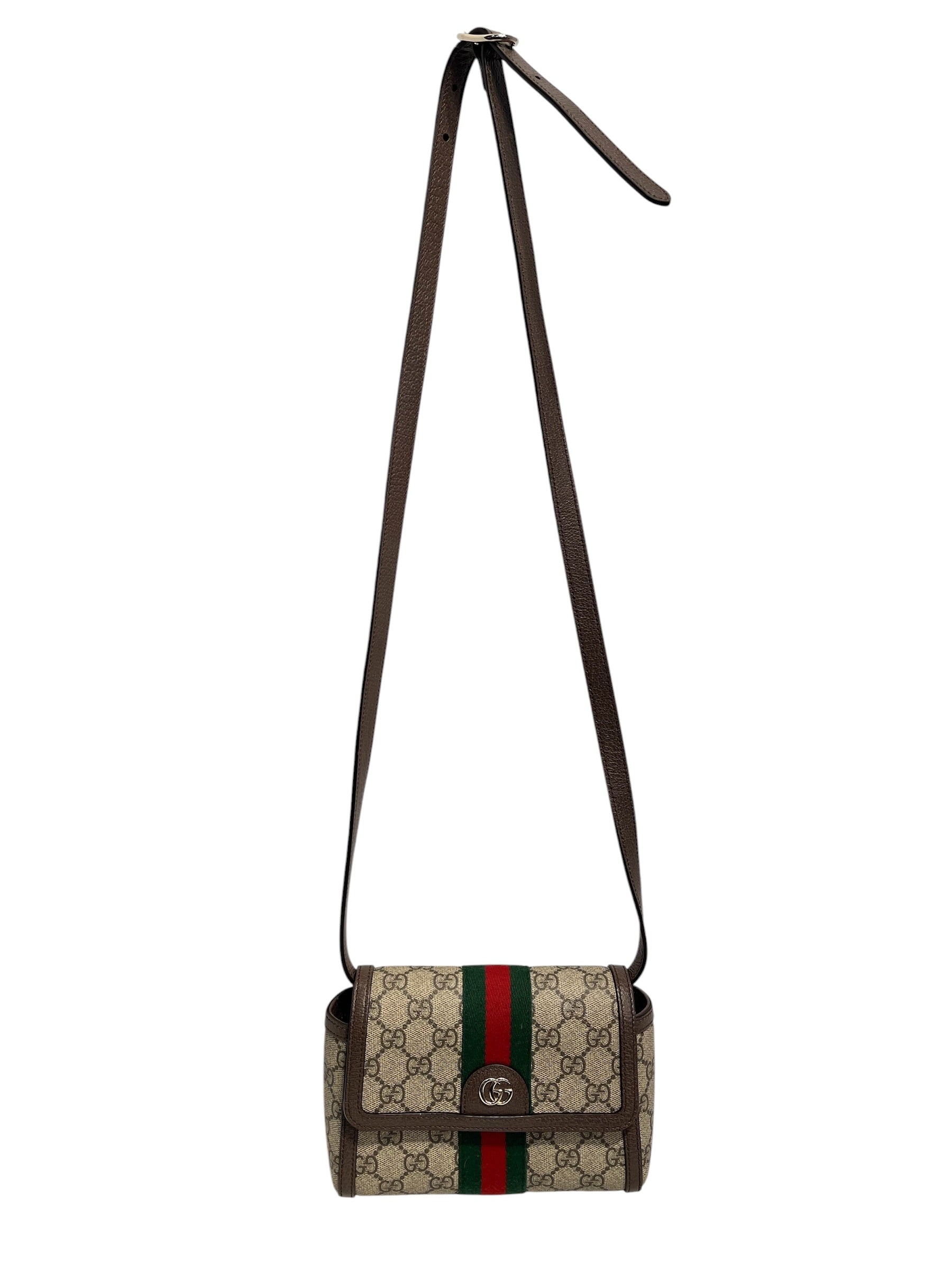 GUCCI/Cross Body Bag/All Over Print/Leather/KHK/Small Ophidia view 1