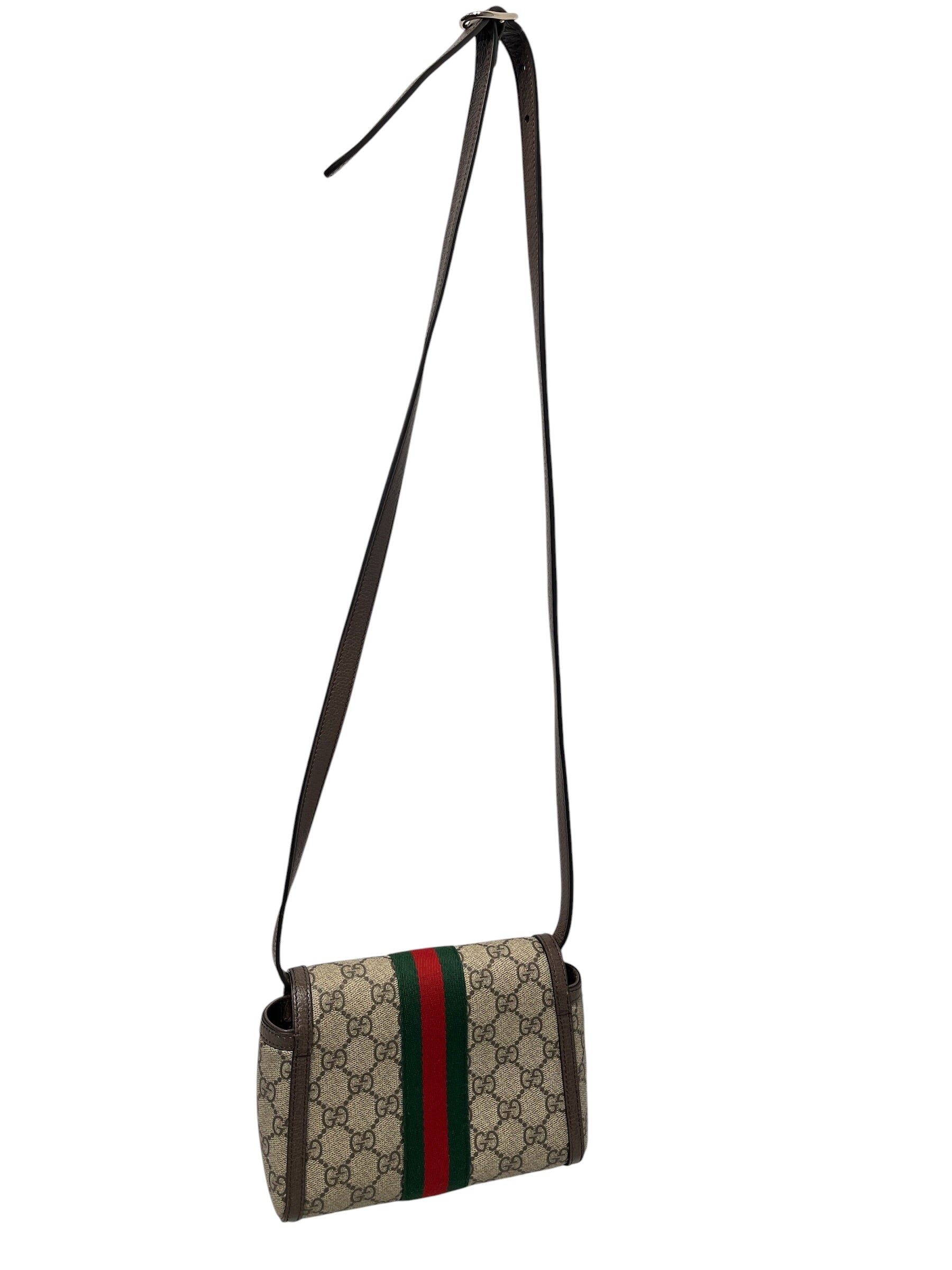 GUCCI/Cross Body Bag/All Over Print/Leather/KHK/Small Ophidia view 3