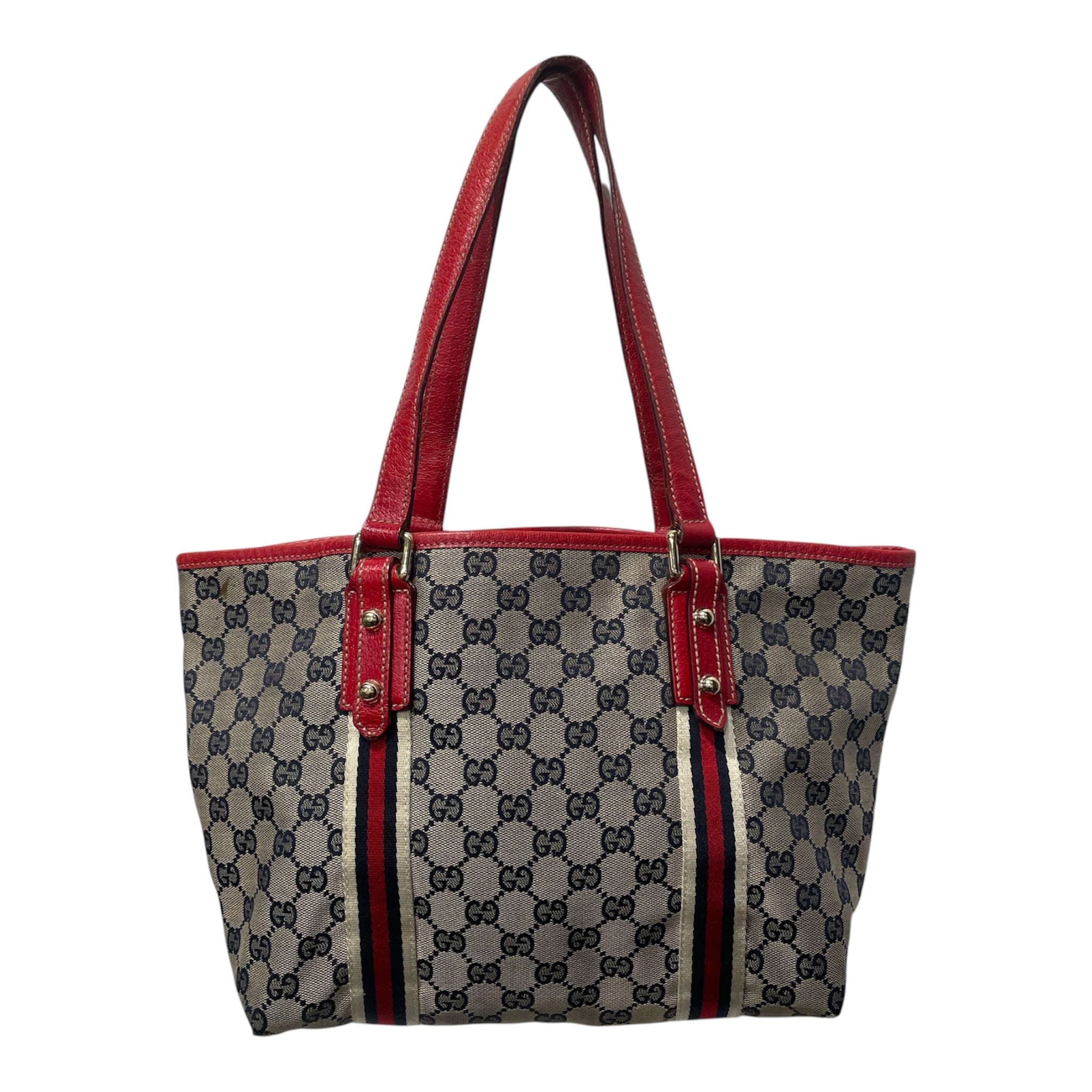 GUCCI/Hand Bag/Monogram/Cotton/NVY/joicoeur/red/purse&boot charm view 2