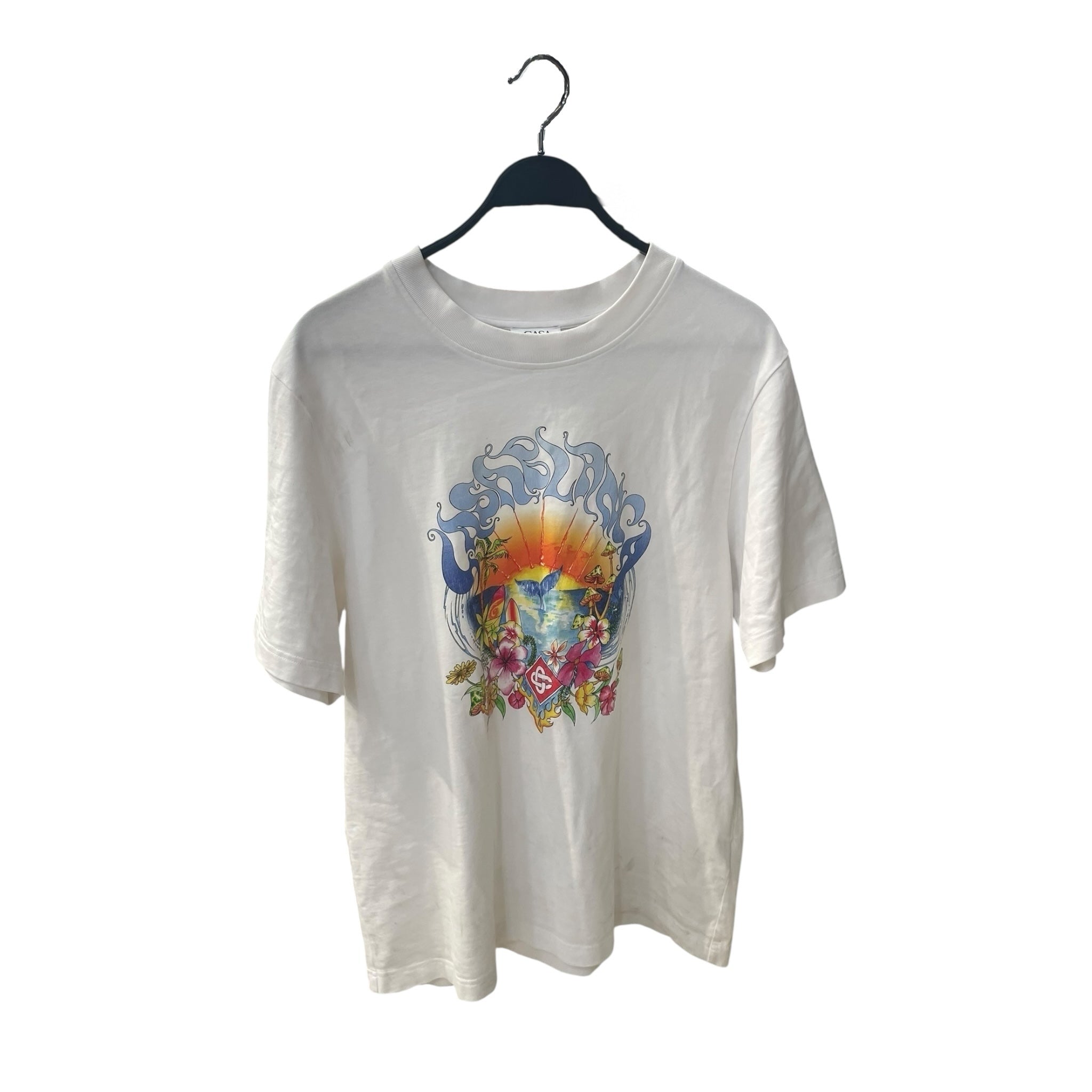 CASABLANCA/T-Shirt/L/Cotton/WHT/ view 1