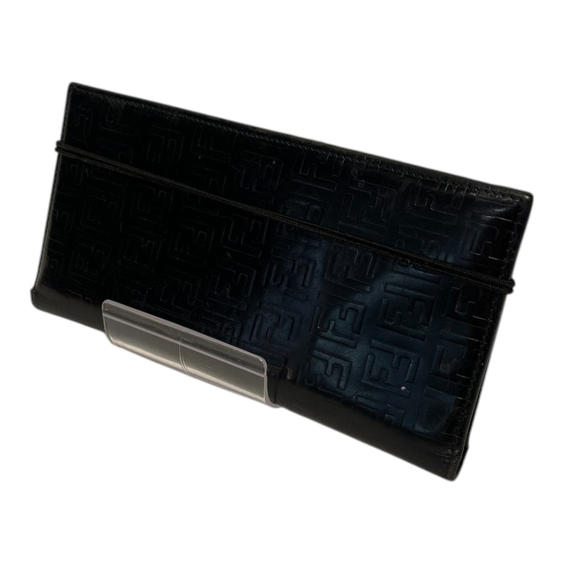 FENDI/Bifold Wallet/All Over Print/Leather/BLK/