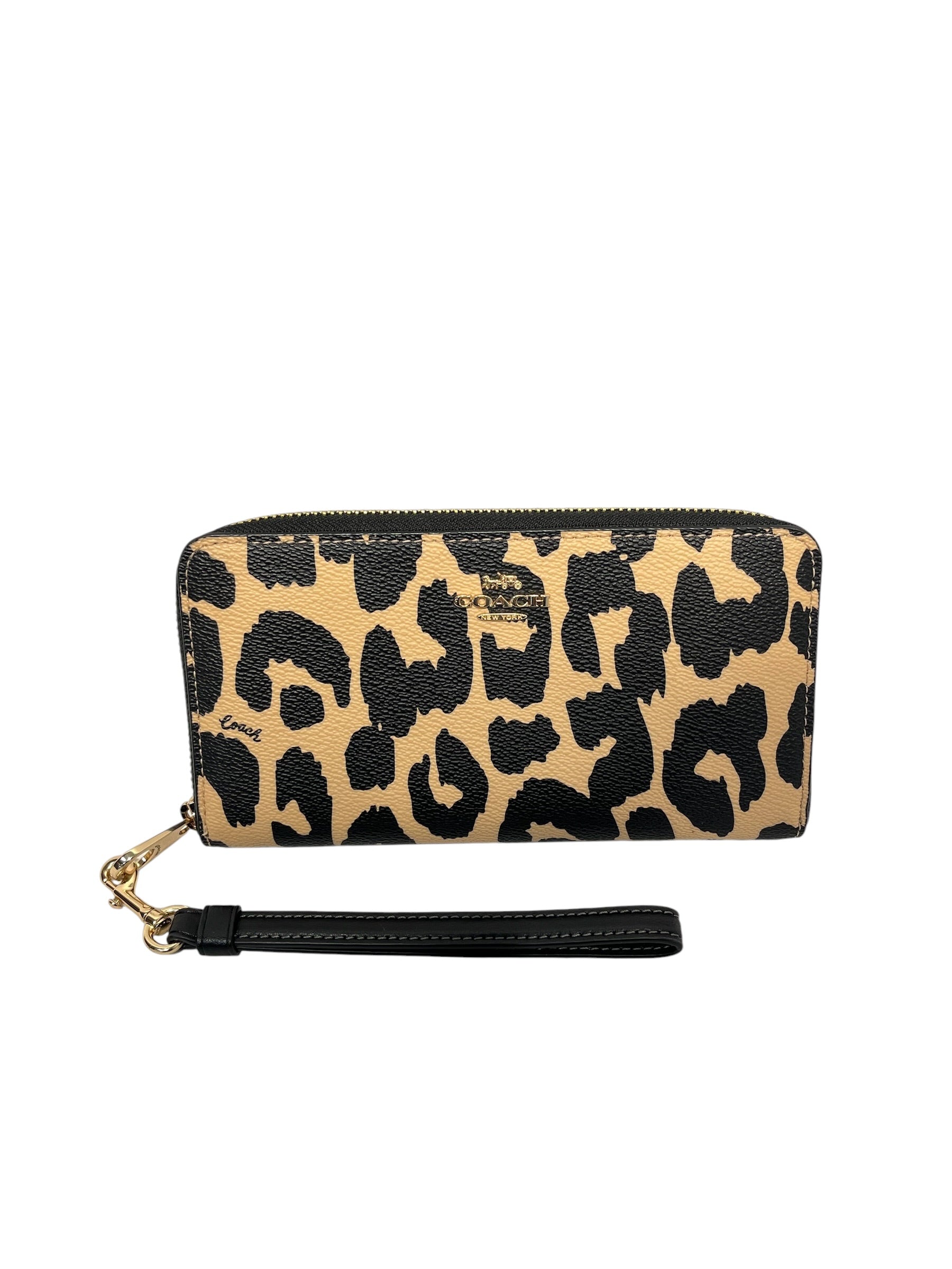 COACH/Long Wallet/Leopard/Leather/BEG/L's/ view 1
