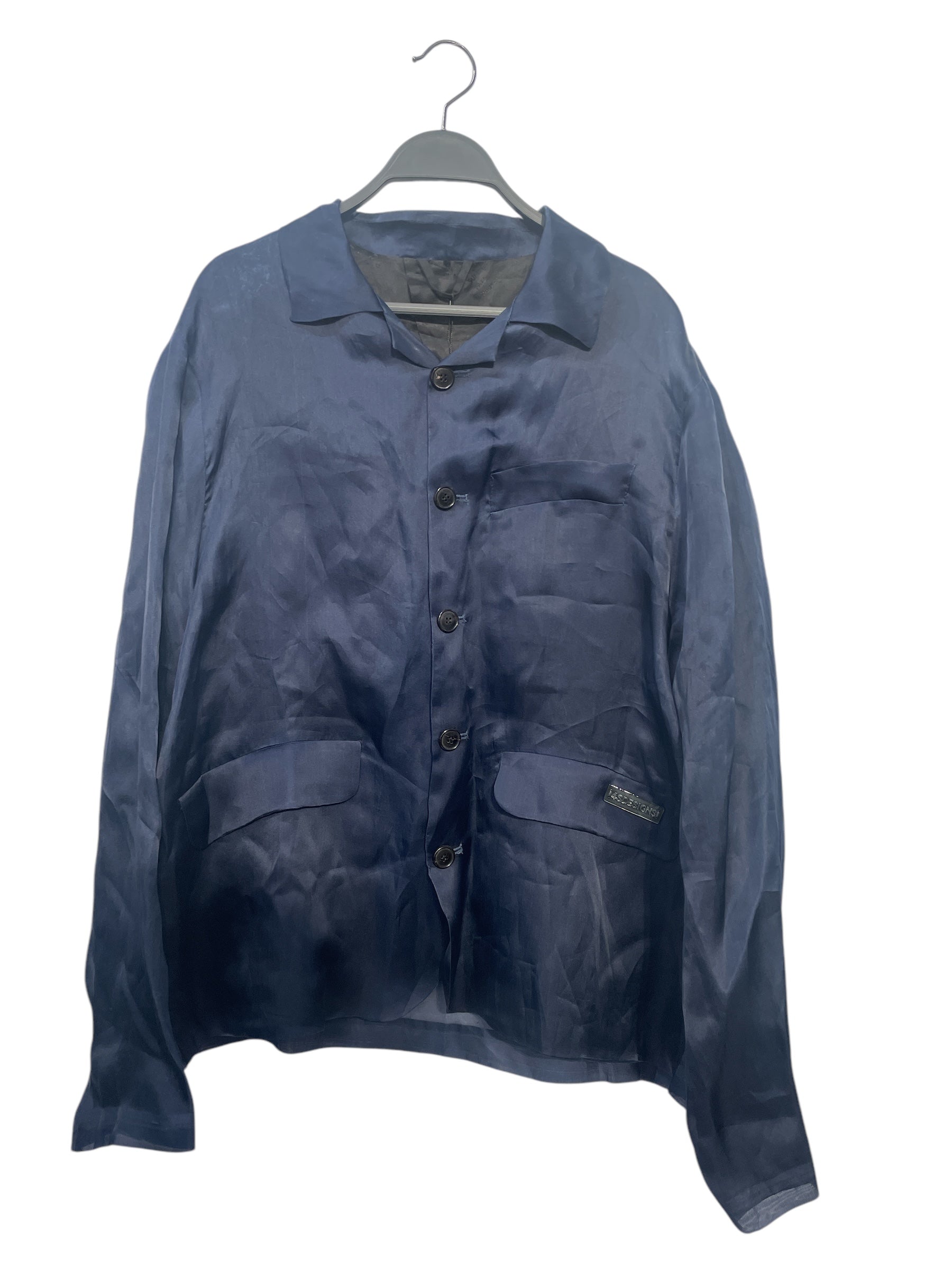 4SDESIGNS/LS Shirt/37/Silk/NVY/ view 1