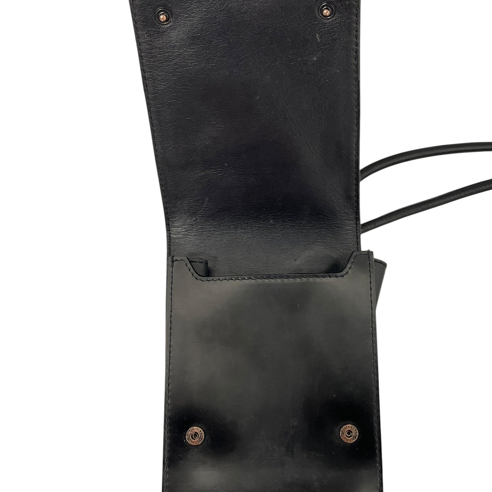 DRIES VAN NOTEN/Cross Body Bag/Leather/BLK/phone holder/ lanyard wallet view 6
