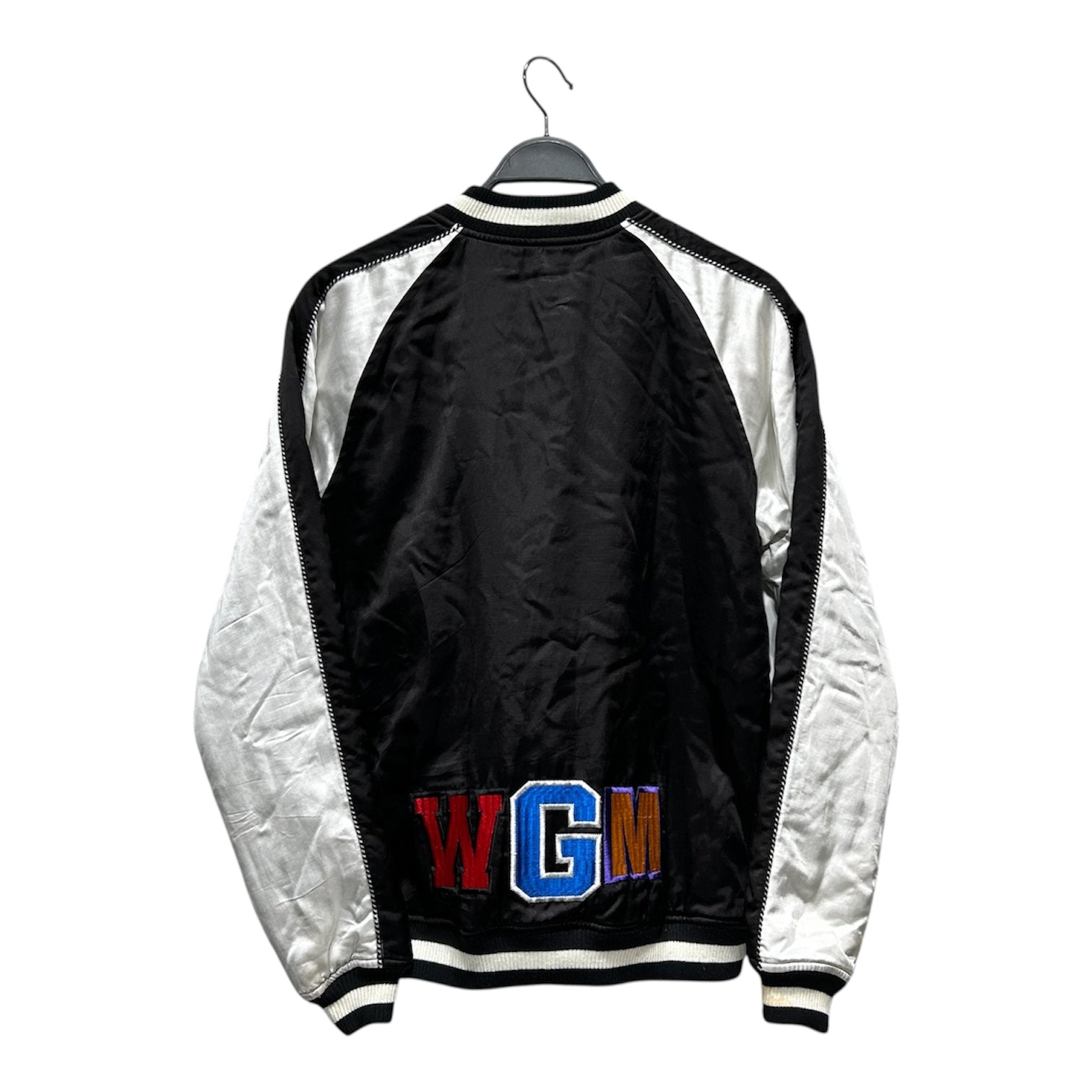 A BATHING APE/Blouson/M/BLK/Graphic/SATIN EFFECT SHARK GRPHC FRNT view 2