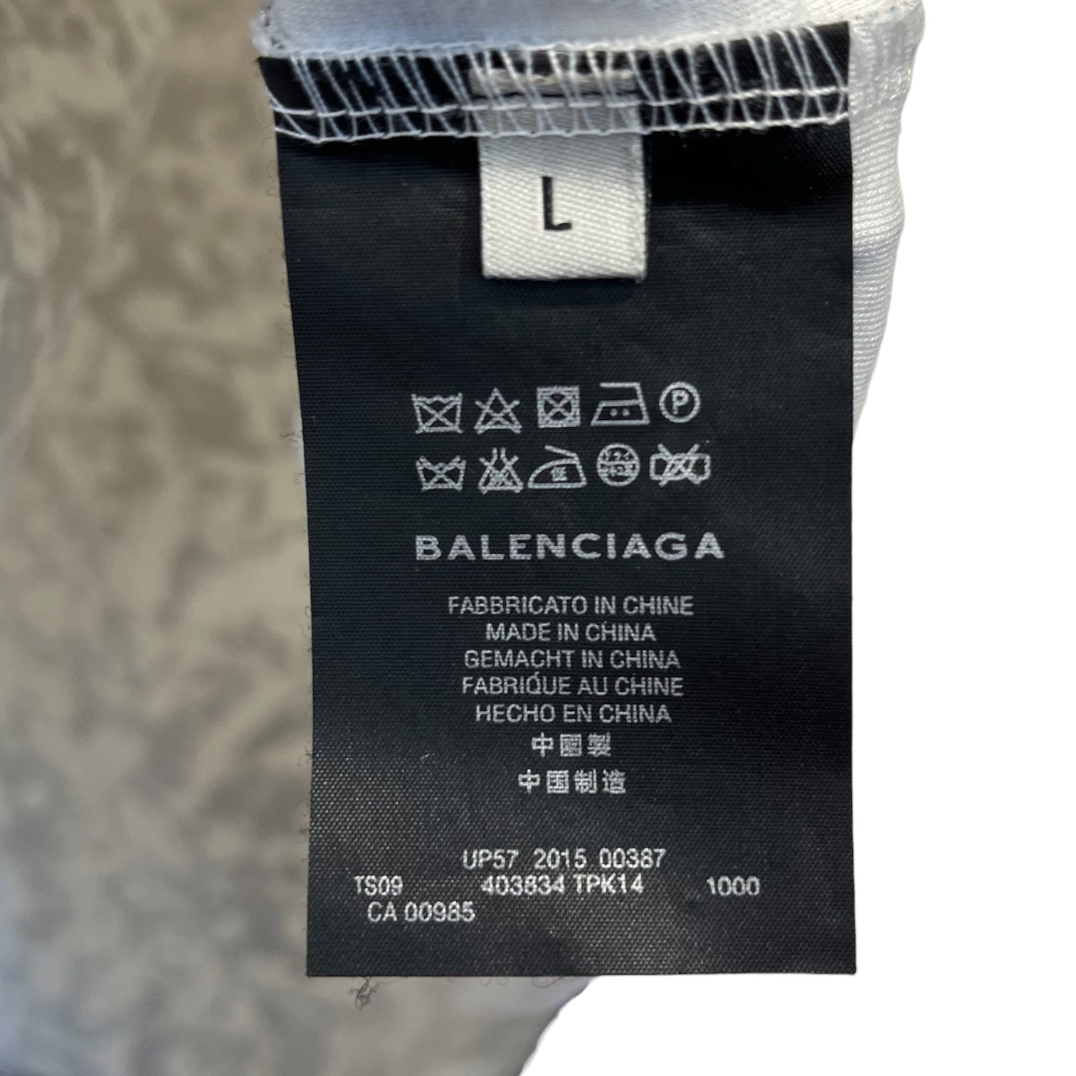 BALENCIAGA/T-Shirt/L/All Over Print/Cotton/MLT/b&w print view 4