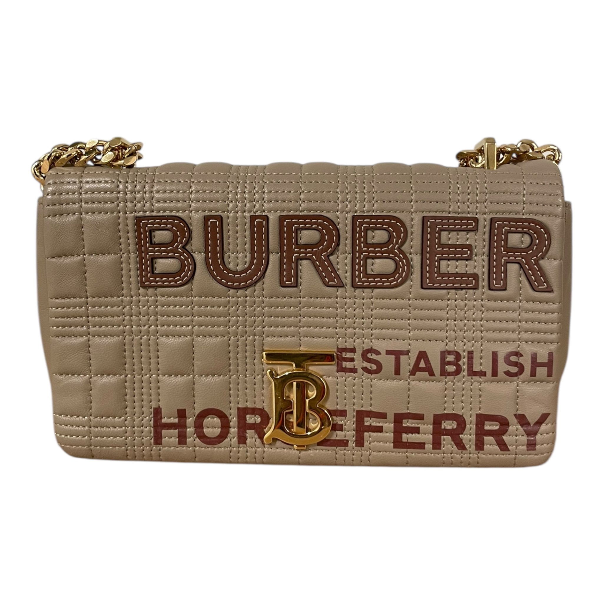 BURBERRY/Cross Body Bag/M/Graphic/Leather/BEG/horseferry bag view 1