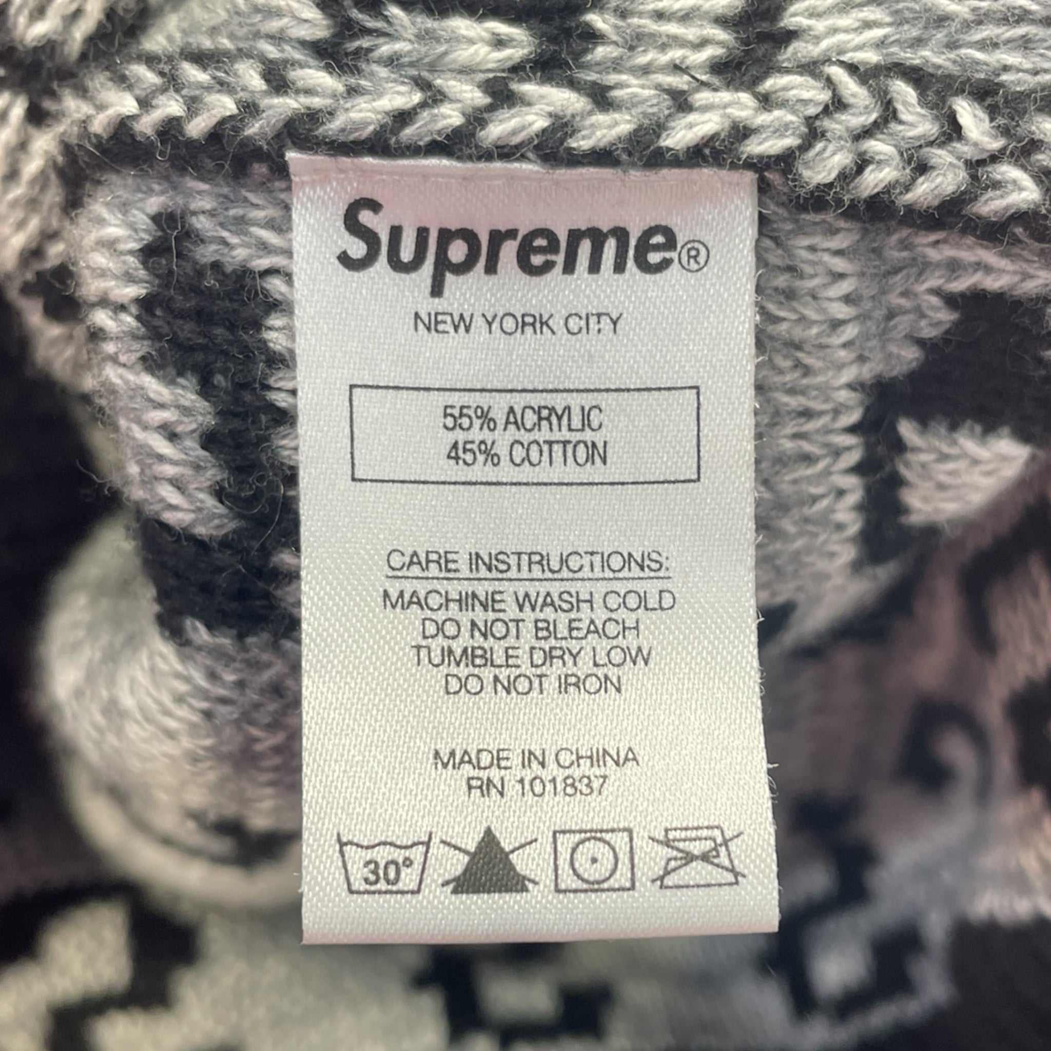 Supreme/Sweater/M/All Over Print/Cotton/BLK/ view 4