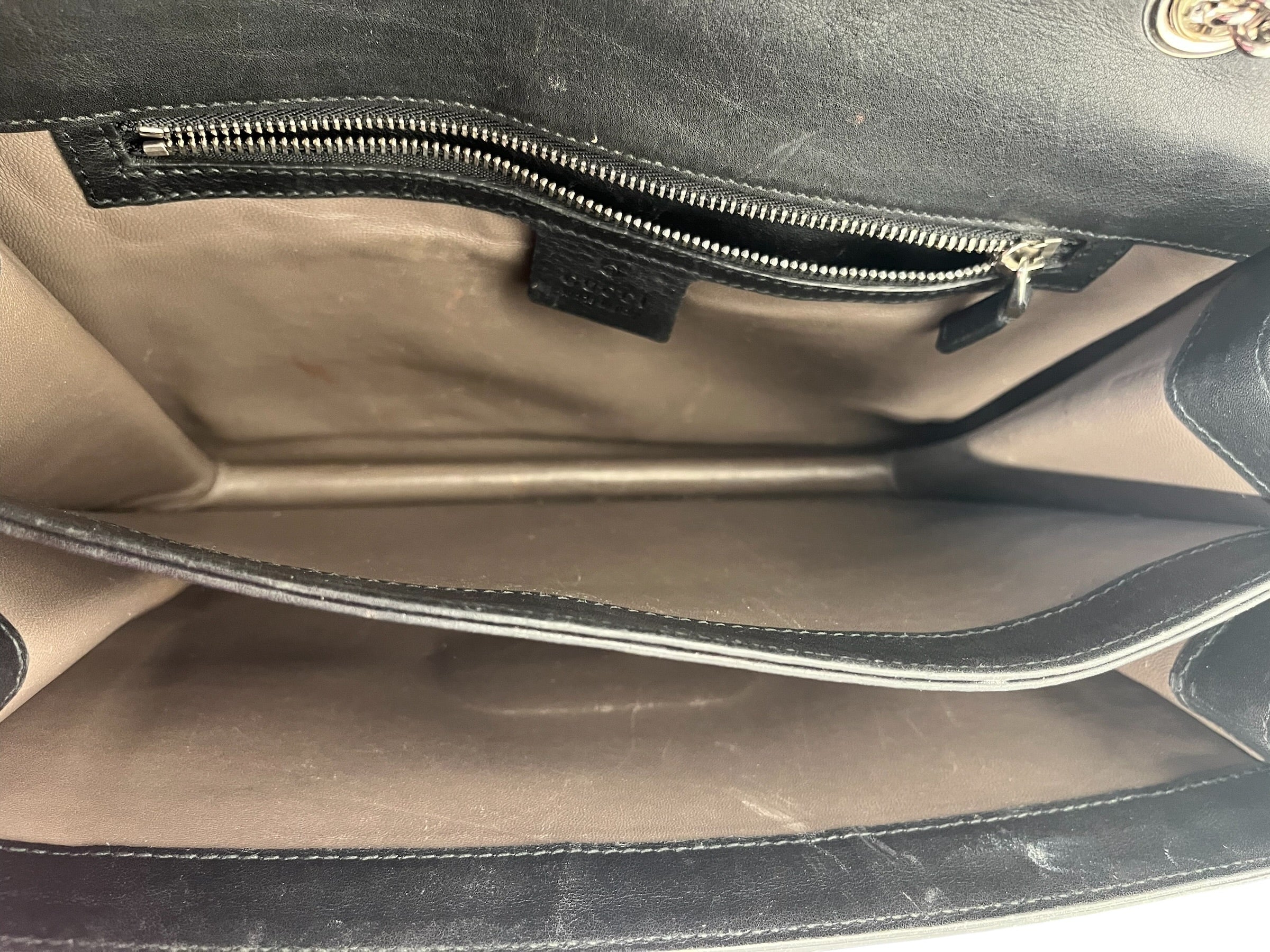 GUCCI/Hand Bag/Leather/BLK/Glossy Interlocking G Bag view 5