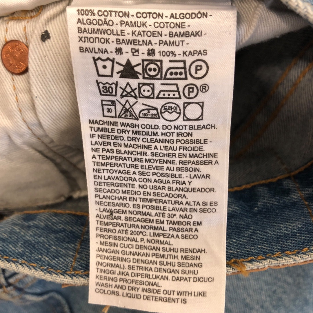 DENIM TEARS/Levi's/Straight Pants/32/Denim/IDG/Button Fly/Graphic/Tiger Sample view 3