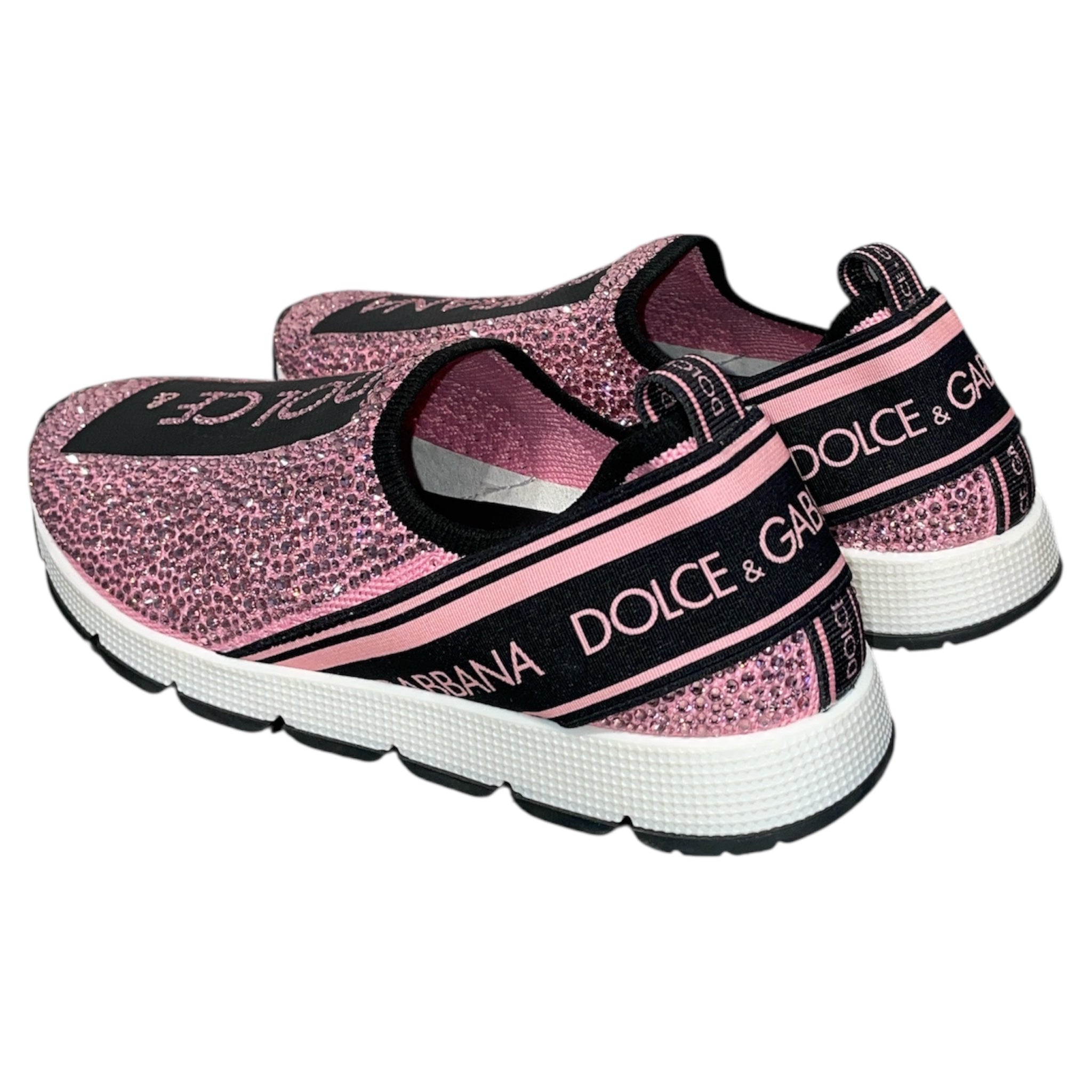 DOLCE&GABBANA/Low-Sneakers/US 4.5/Iridescent/Cotton/PNK/SORRENTO DIAMOND SHOES view 2
