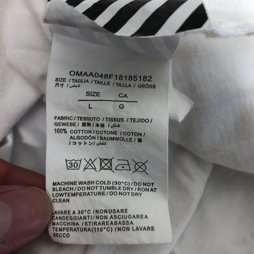 OFF-WHITE/T-Shirt/L/Cotton/WHT/All Over Print/Murakami America Too view 3