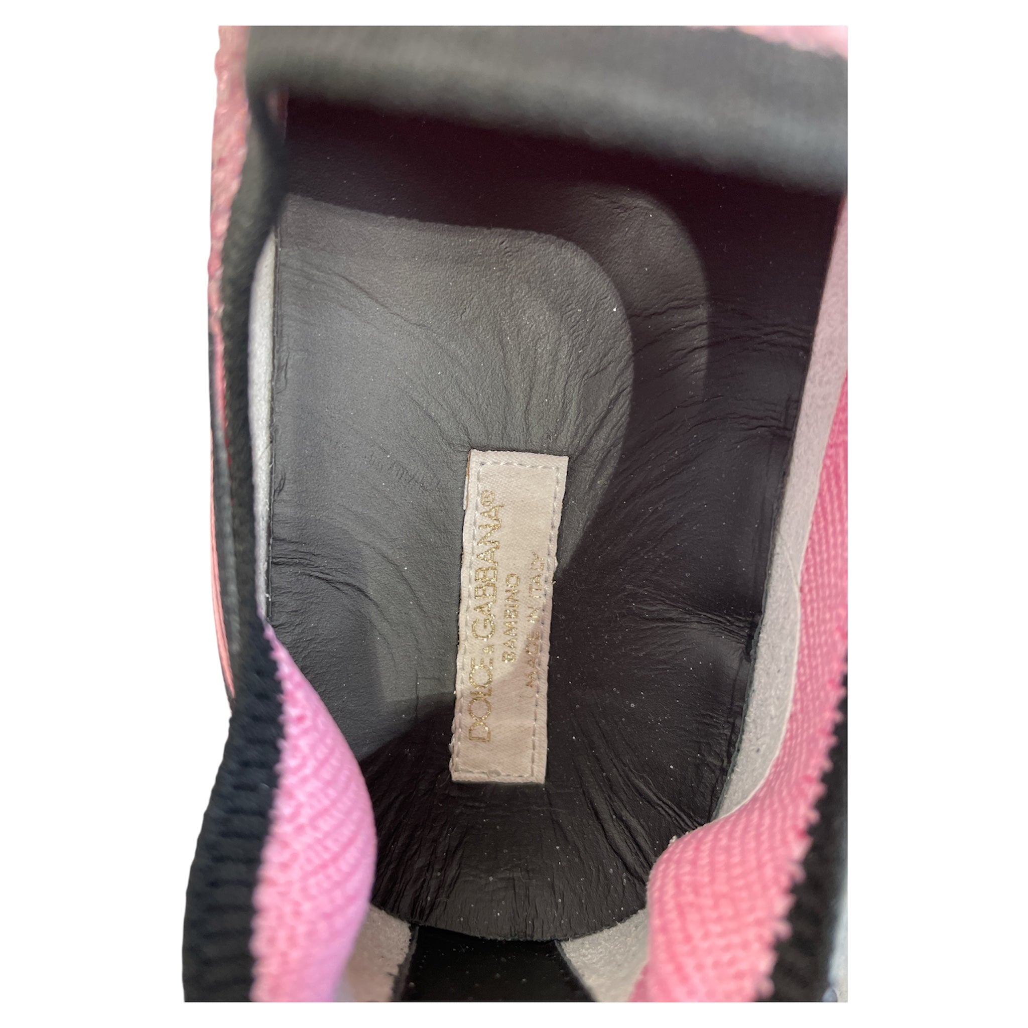 DOLCE&GABBANA/Low-Sneakers/US 4.5/Iridescent/Cotton/PNK/SORRENTO DIAMOND SHOES view 3