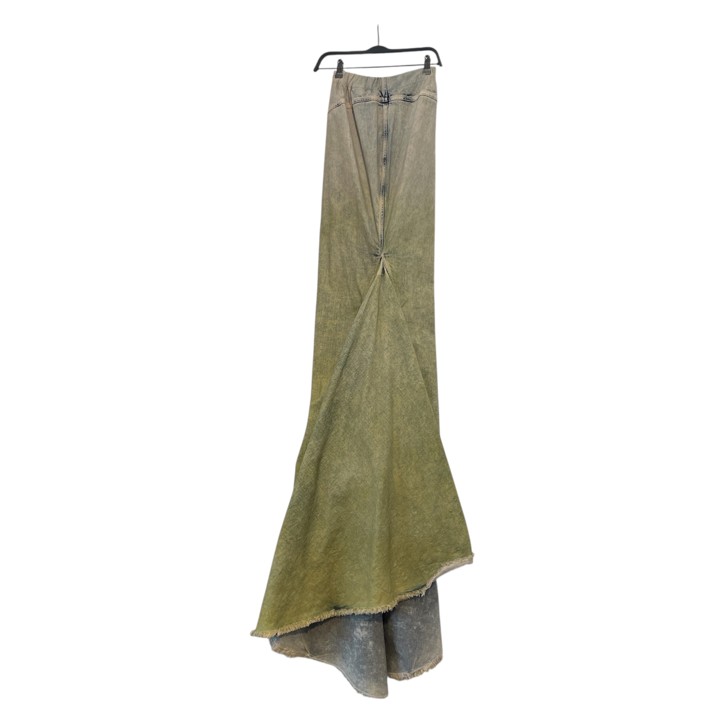 Rick Owens/MONCLER/Long Skirt/38/Denim/GRN/Al Skirt Acid Degrade view 2