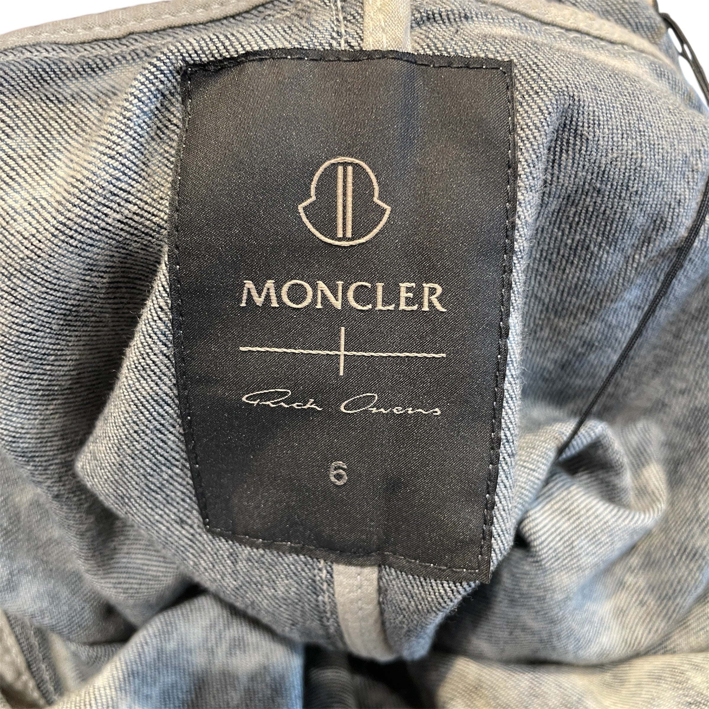 Rick Owens/MONCLER/Long Skirt/38/Denim/GRN/Al Skirt Acid Degrade view 3