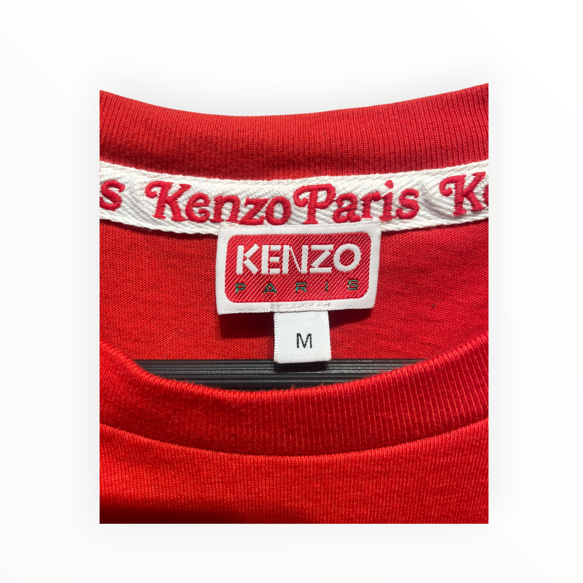 KENZO/T-Shirt/M/Cotton/RED/TIGER EMBROIERY view 3