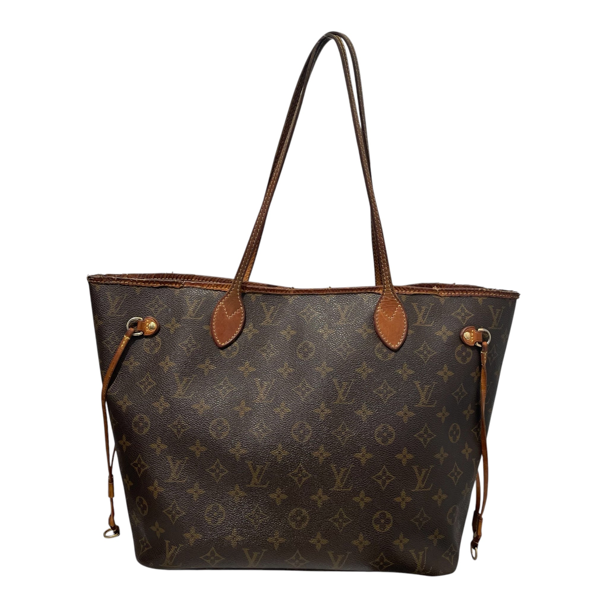 LOUIS VUITTON/Tote Bag/Monogram/Leather/BRW/NEVERFULL TOTE BAG view 1