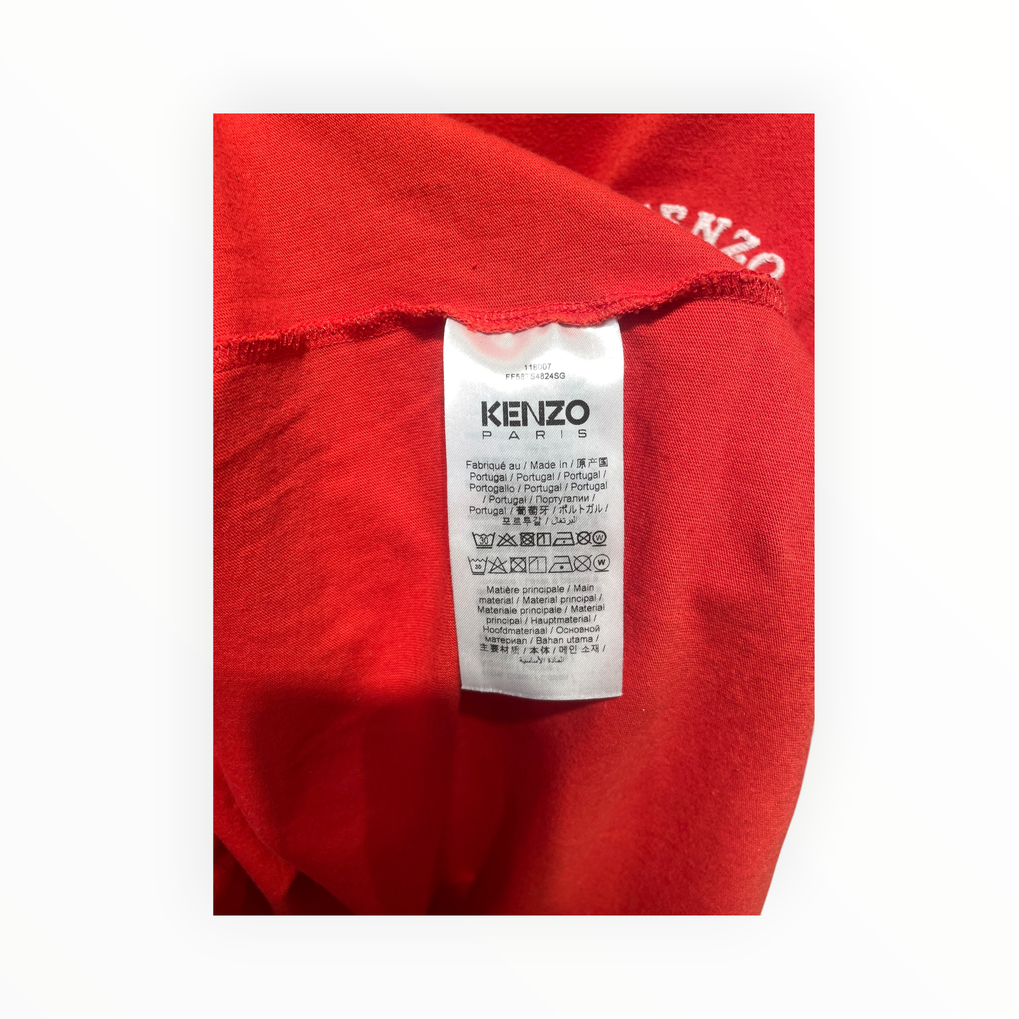 KENZO/T-Shirt/M/Cotton/RED/TIGER EMBROIERY view 4