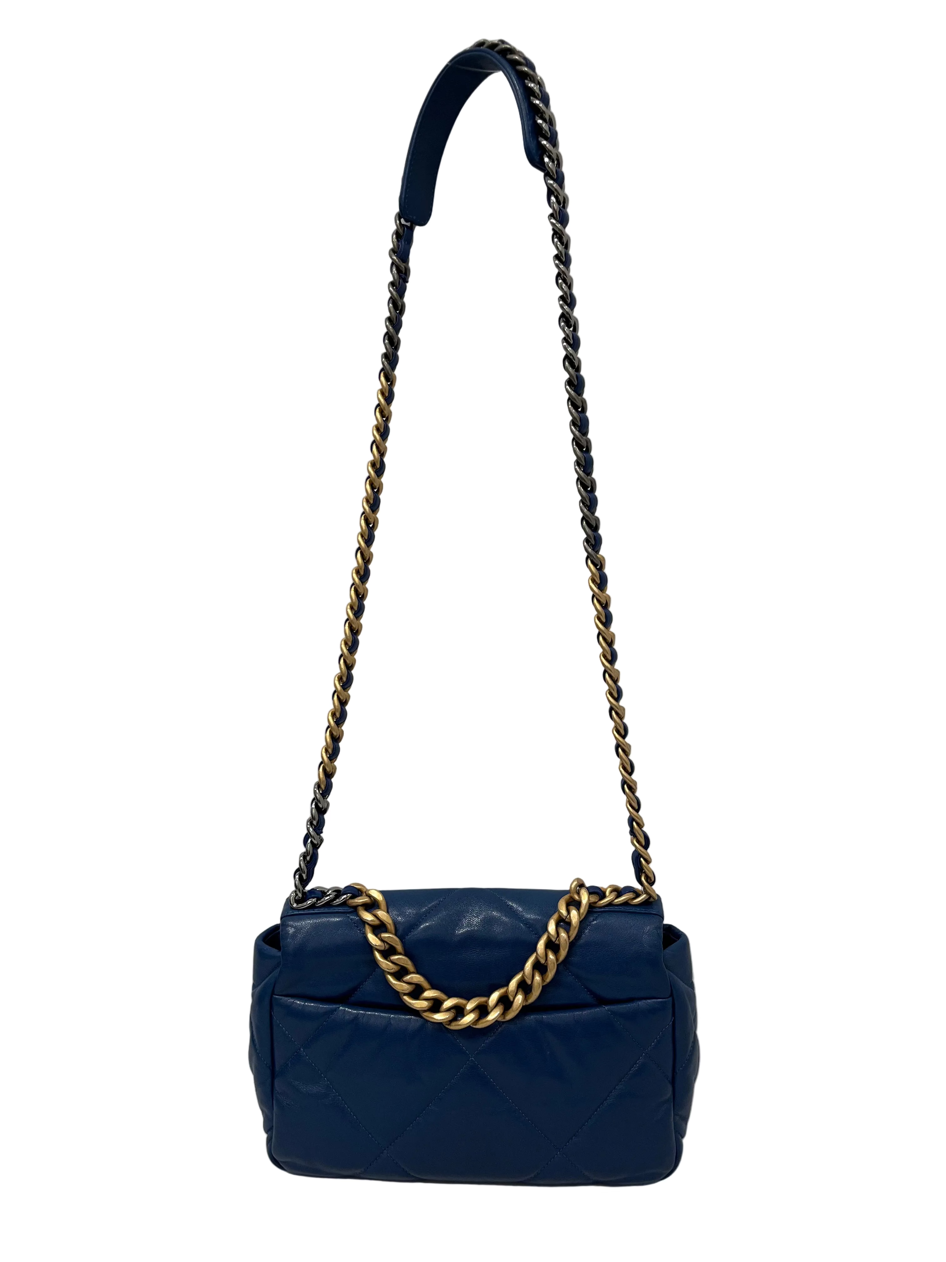 CHANEL/Cross Body Bag/Leather/BLU/19 FLAP BAG view 2