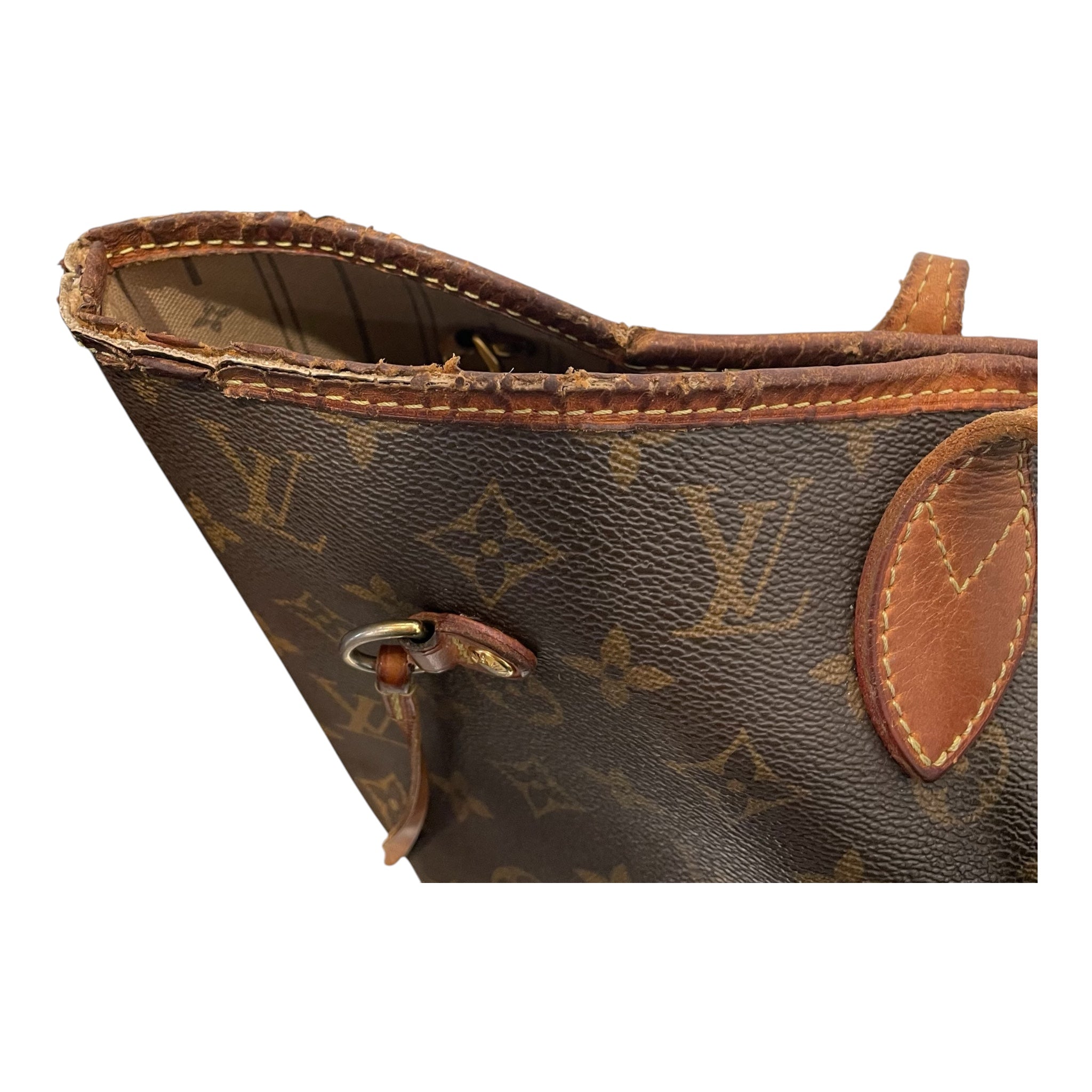 LOUIS VUITTON/Tote Bag/Monogram/Leather/BRW/NEVERFULL TOTE BAG view 9