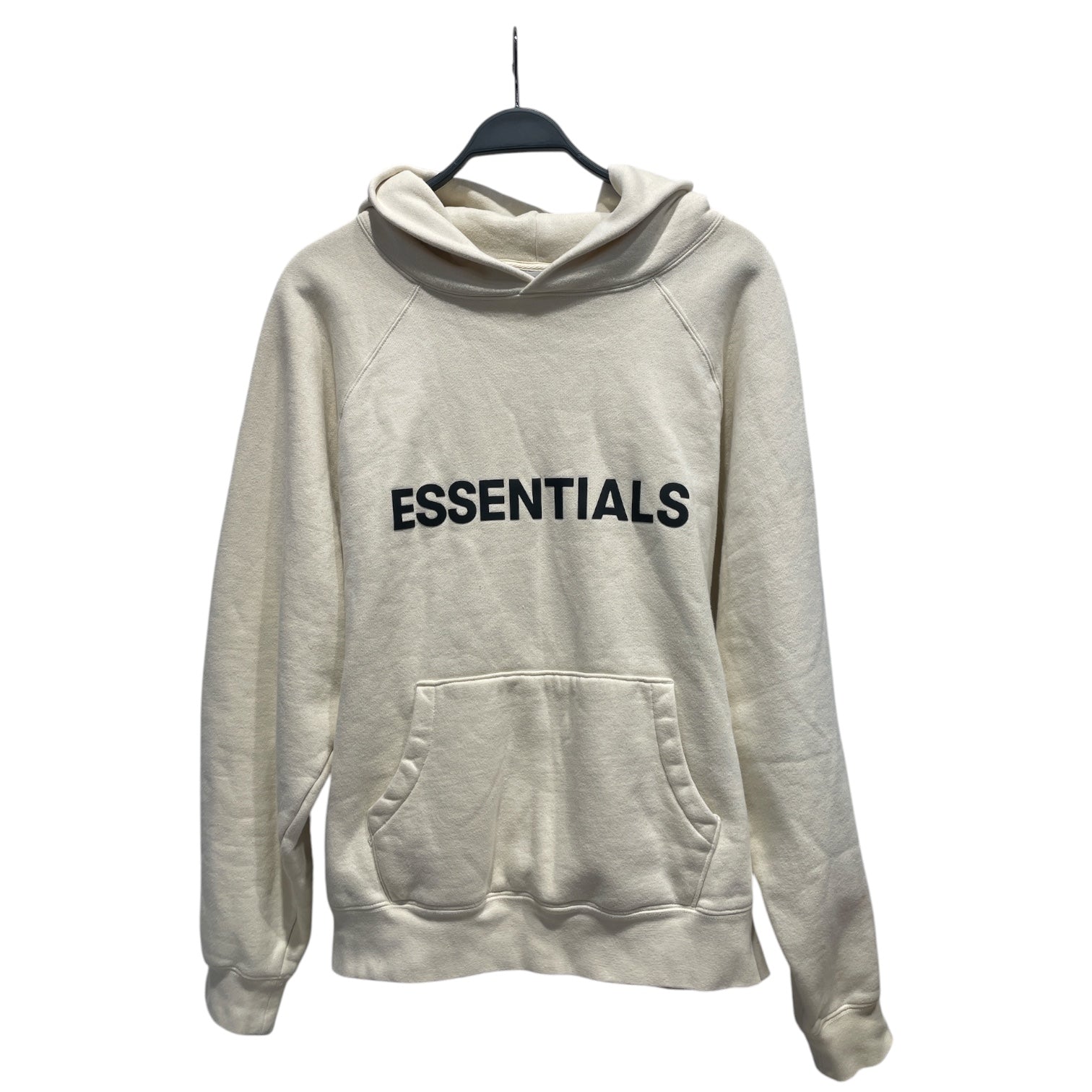 FOG ESSENTIALS/Hoodie/L/Cotton/CRM/BIG RUBBER LOGO view 1