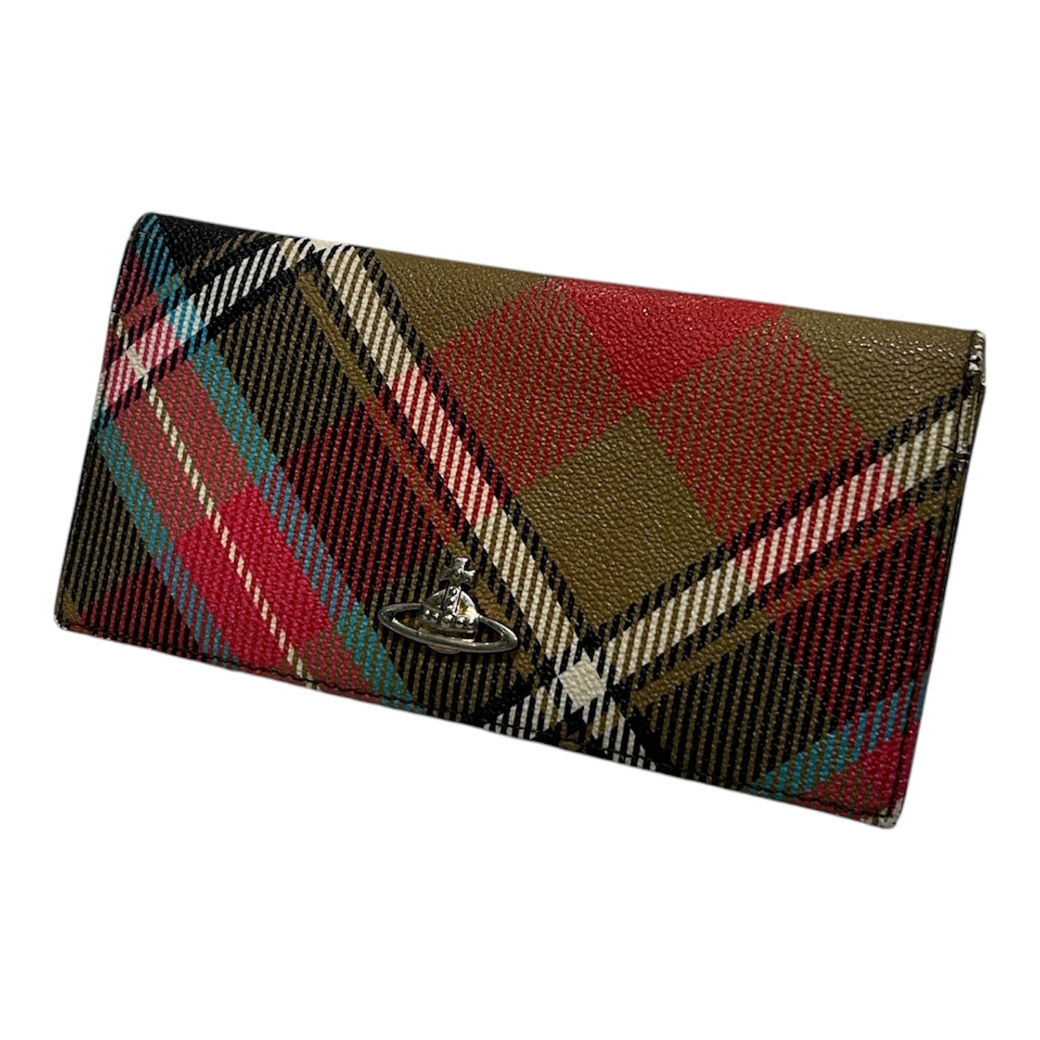 Vivienne Westwood/Long Wallet/Plaid/MLT/red blk blu beige view 1