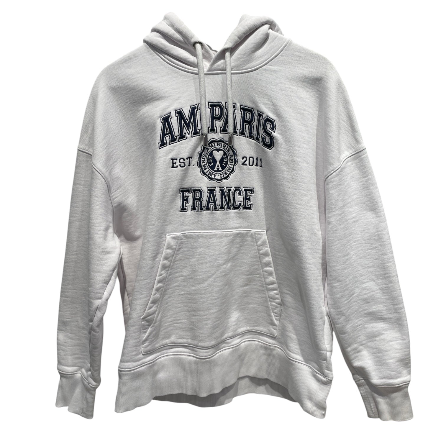AMI PARIS/Hoodie/L/Cotton/WHT/Collegiate view 1