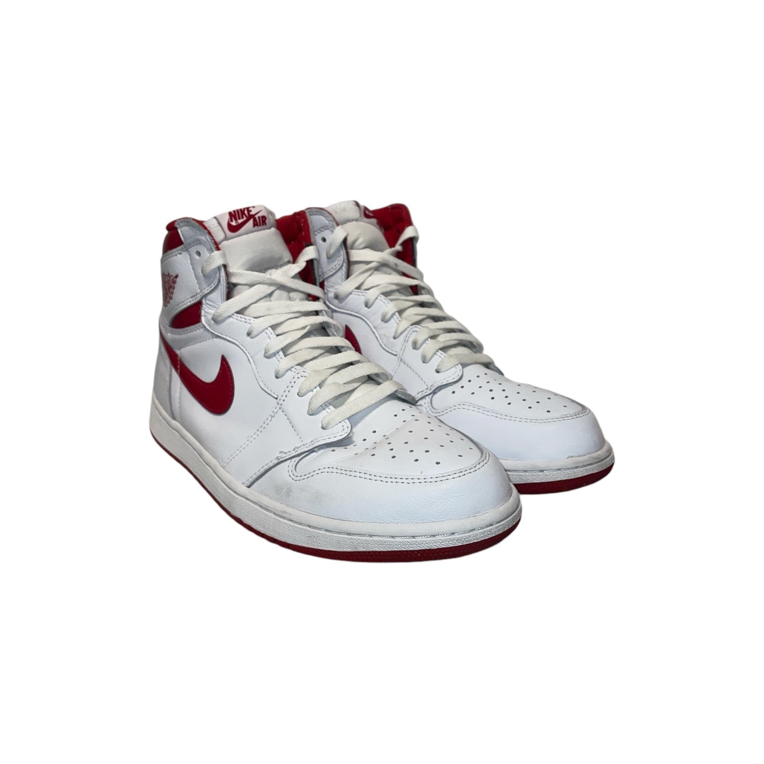 NIKE/Jordan/Hi-Sneakers/US 12/Leather/RED/Jodan 1 Metallic Red555088-103 view 1