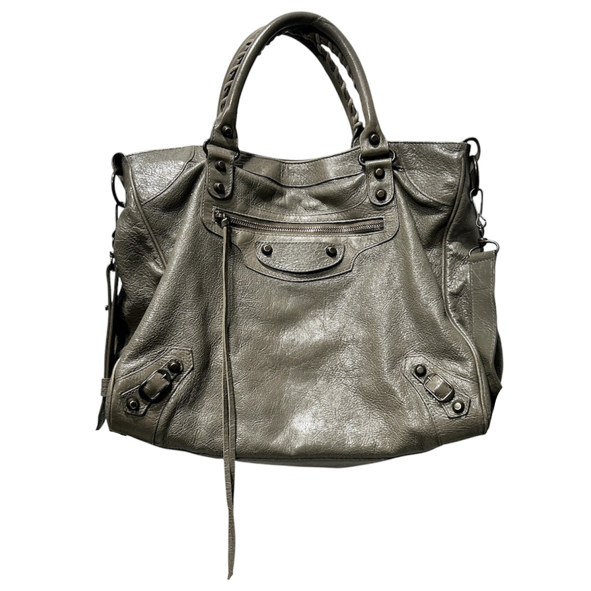 BALENCIAGA/Bag/Leather/GRY/CITY BAG view 1