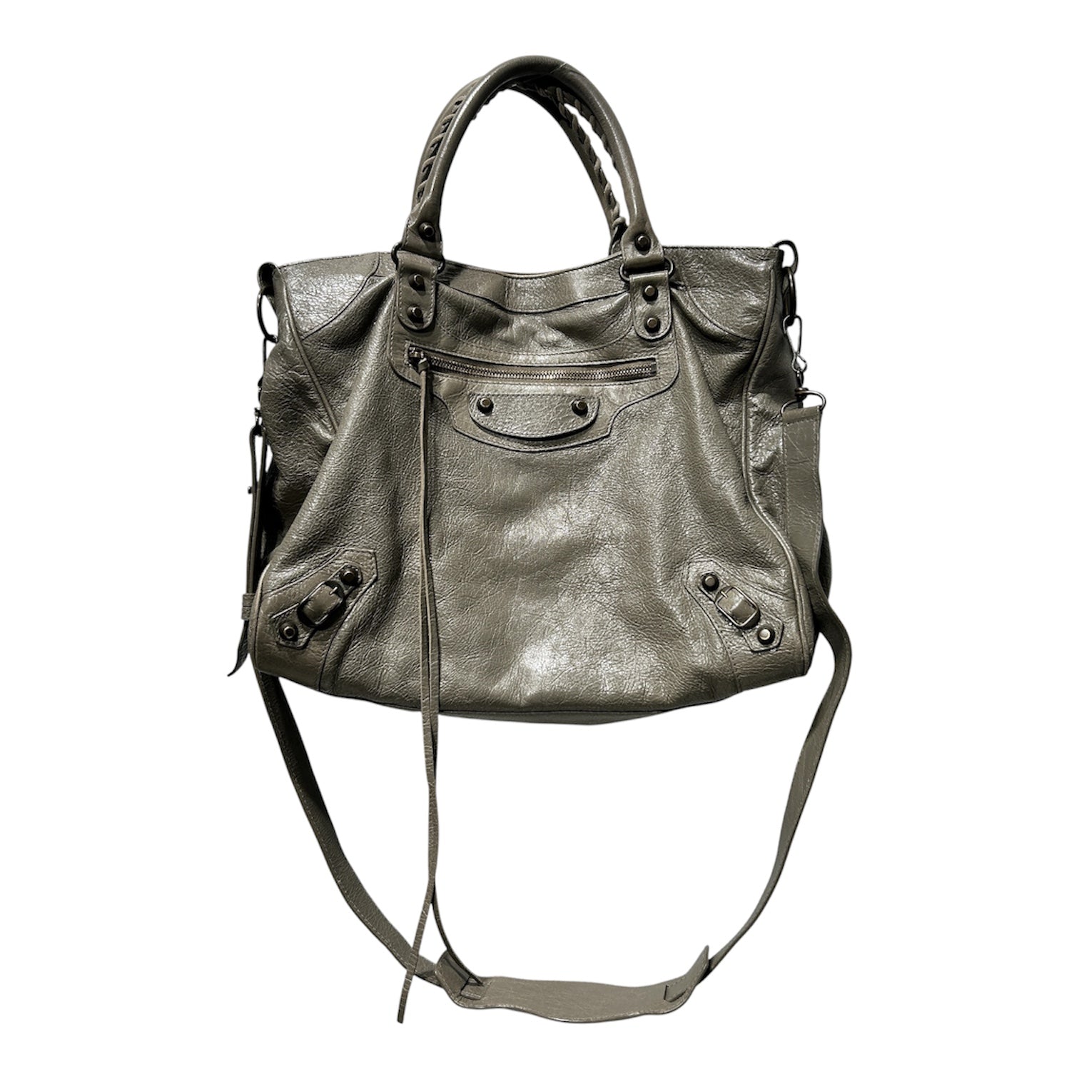 BALENCIAGA/Bag/Leather/GRY/CITY BAG view 1