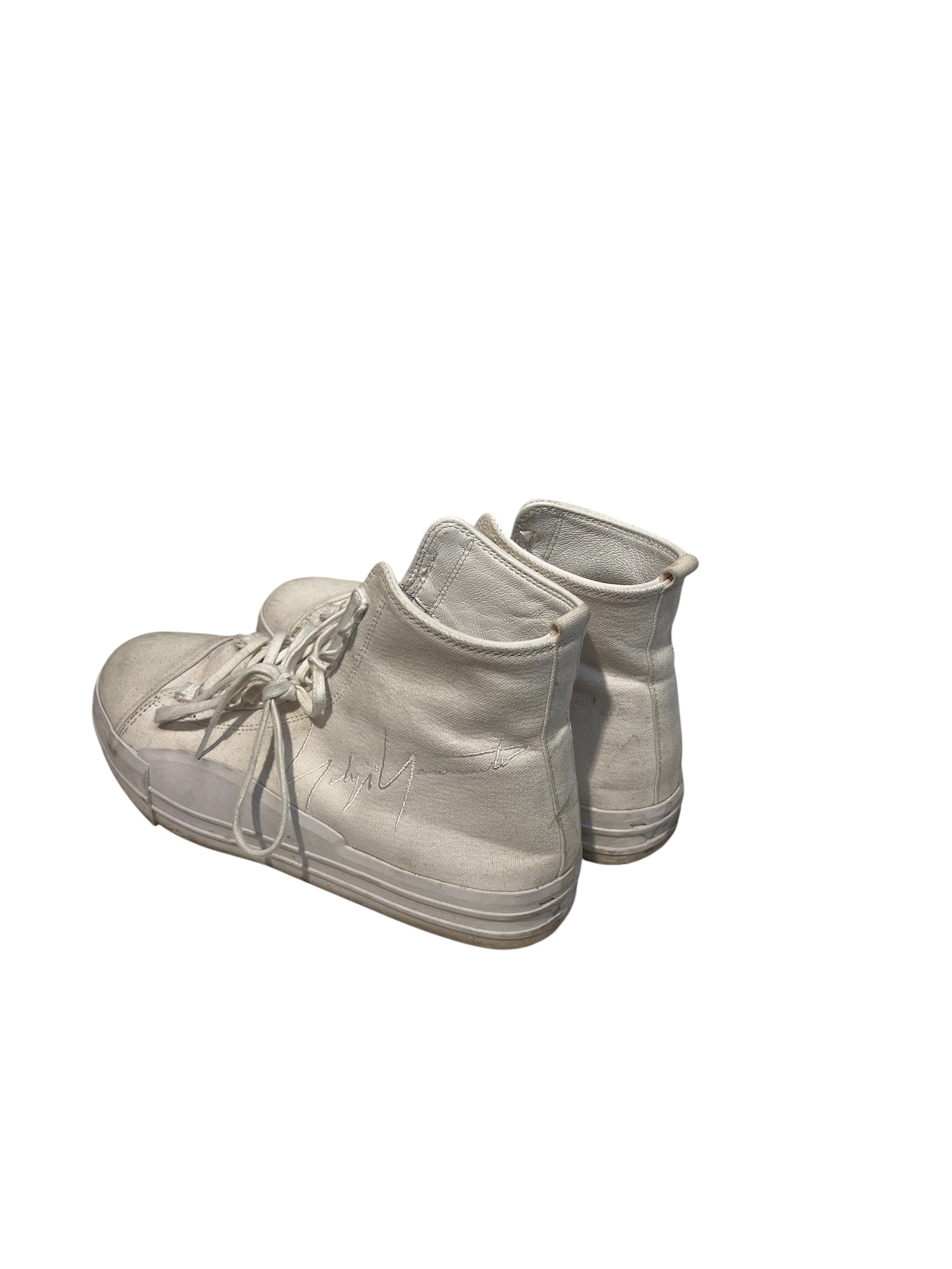 Y-3/Hi-Sneakers/US 8.5/Cotton/WHT/YUBEN MID view 2