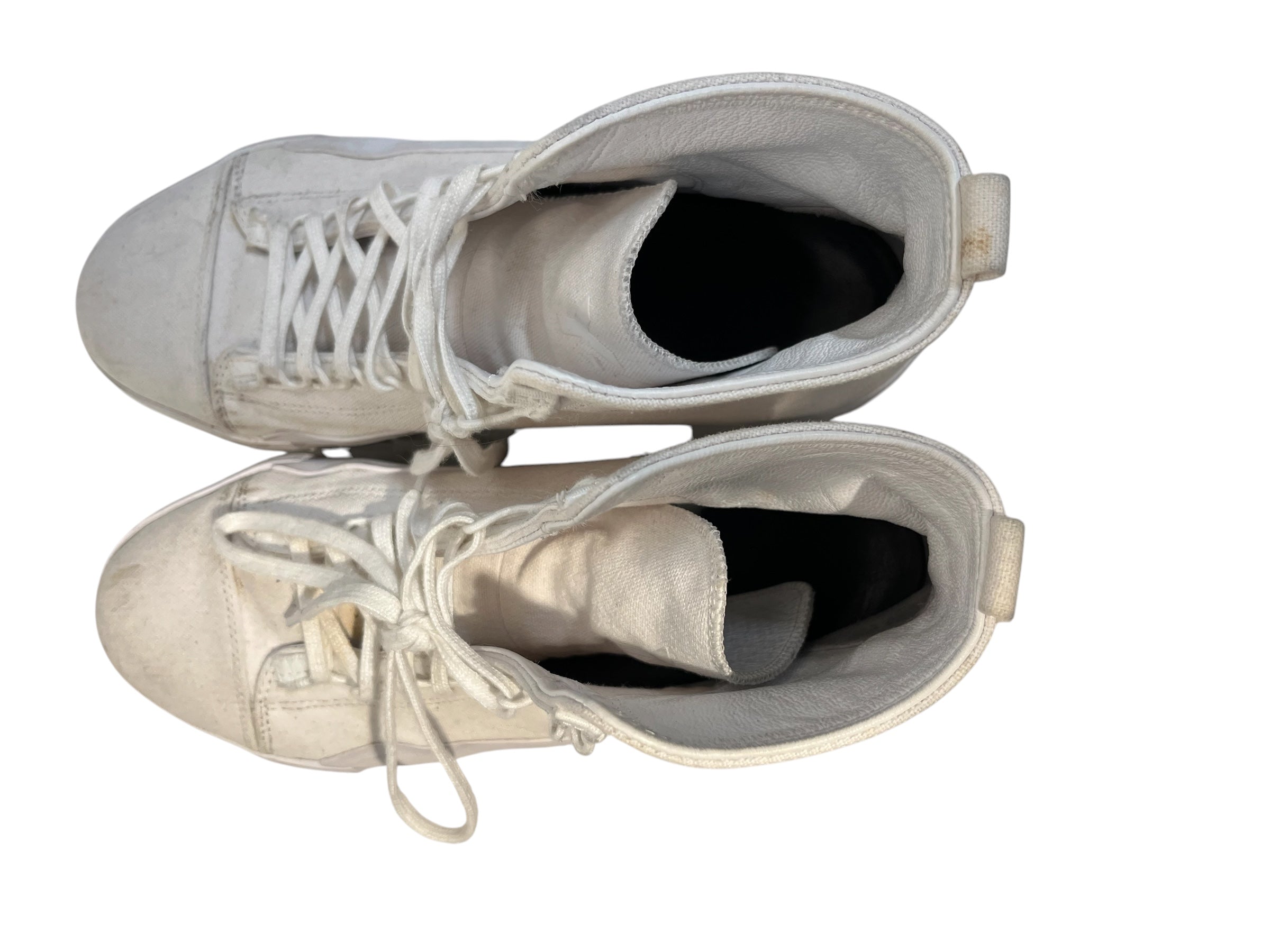 Y-3/Hi-Sneakers/US 8.5/Cotton/WHT/YUBEN MID view 4