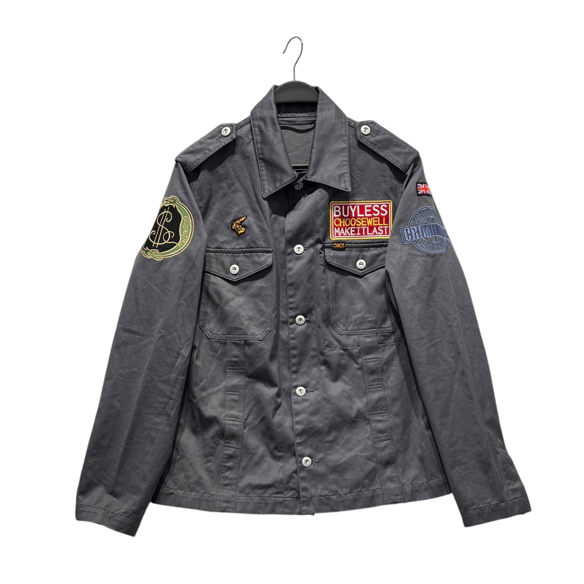 ANGLOMANIA/Vivienne Westwood/LS Shirt/M/Cotton/GRY/Military/patchwork view 1