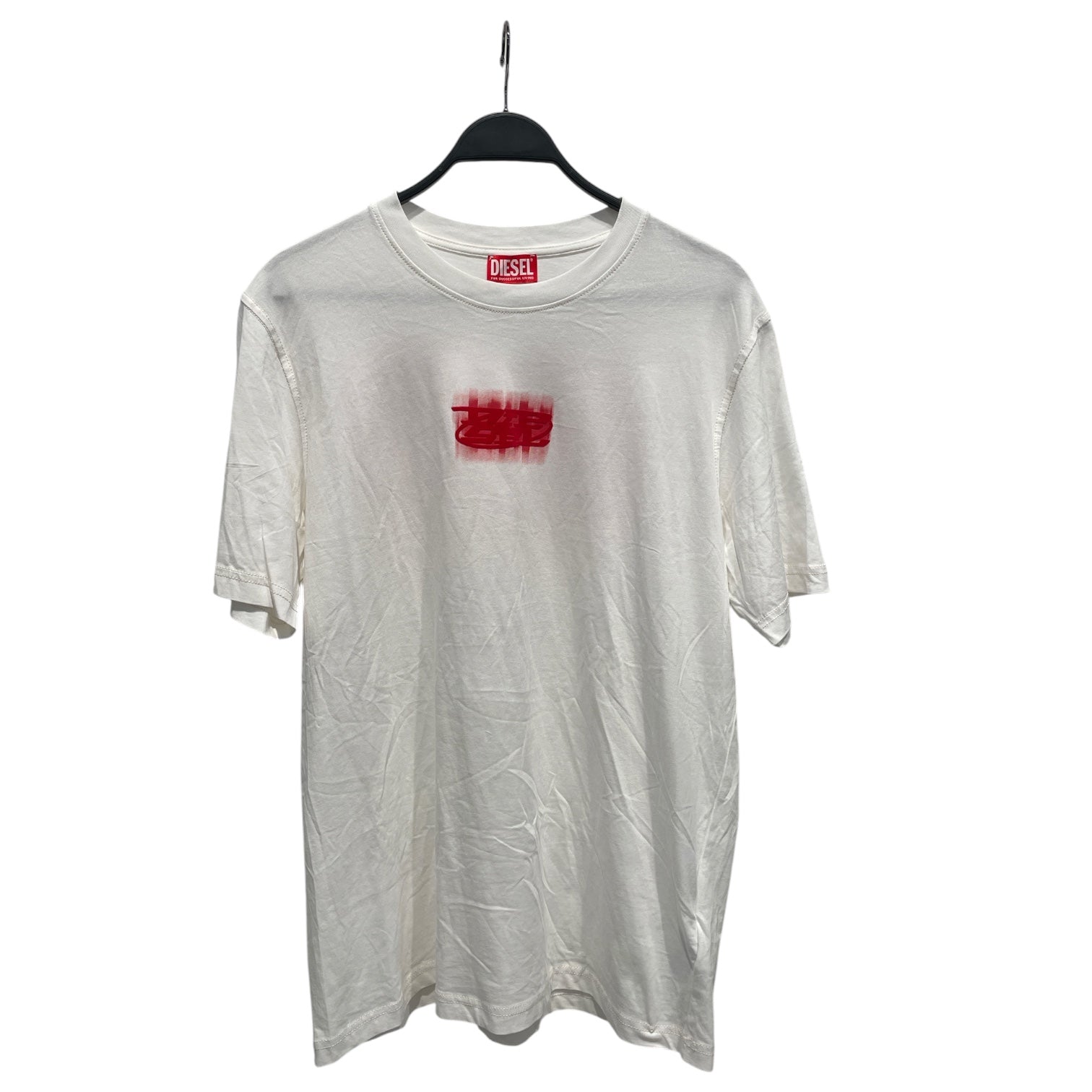 DIESEL/T-Shirt/XL/Cotton/WHT/White T-Just-N4 Red Logo Tee view 1
