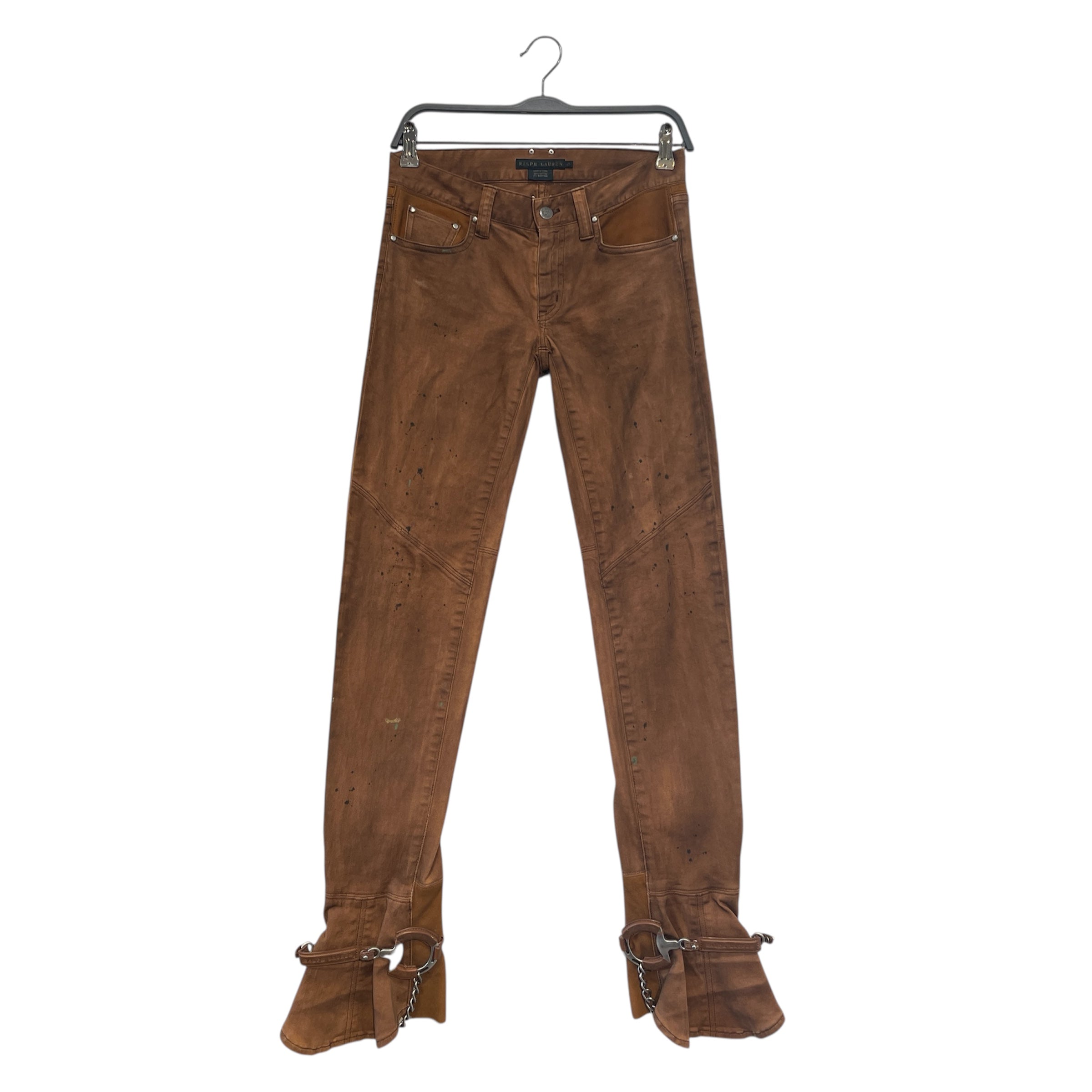 RALPH LAUREN BLACK LABEL/Bootcut Pants/25/Cotton/BRW/Western Riding Pants view 1