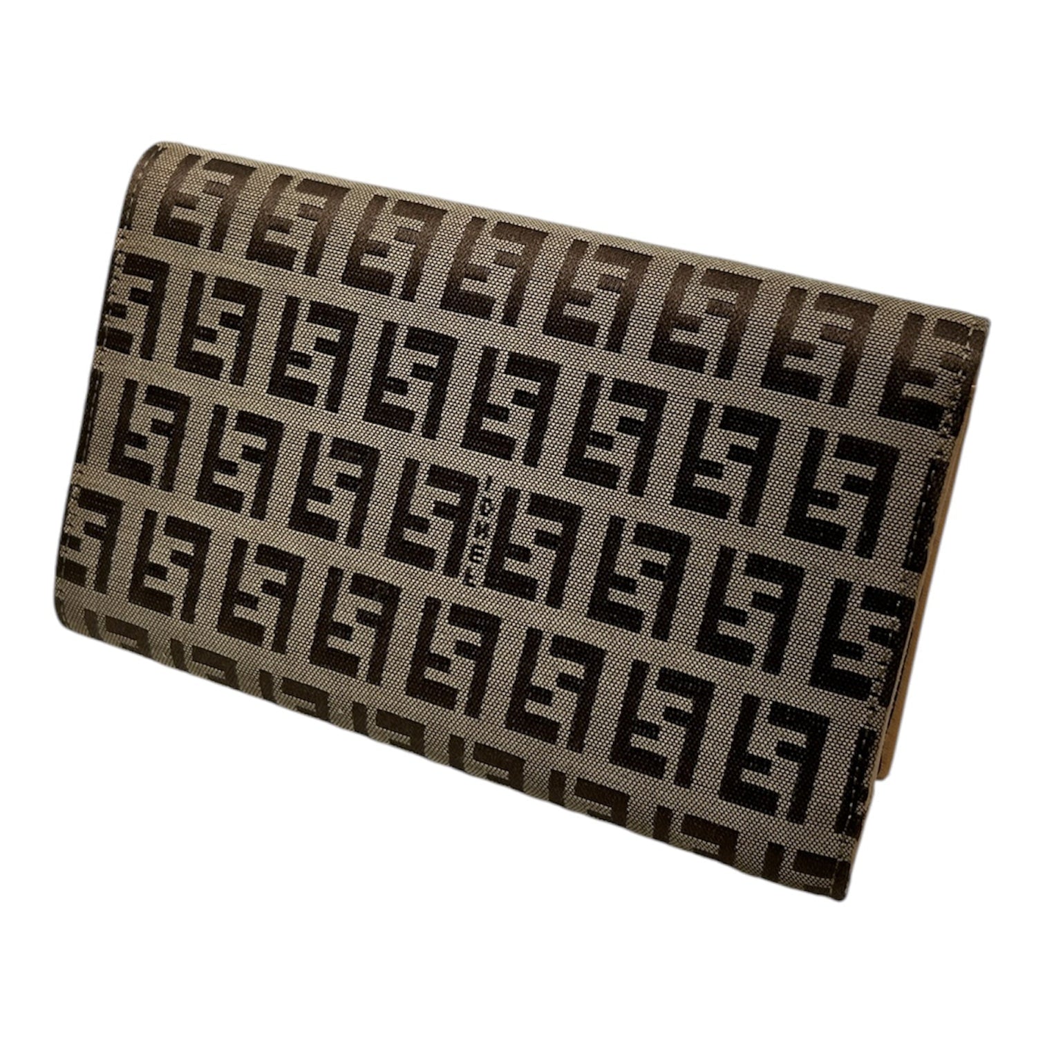 FENDI/Trifold Wallet/All Over Print/CML/peach interior view 2