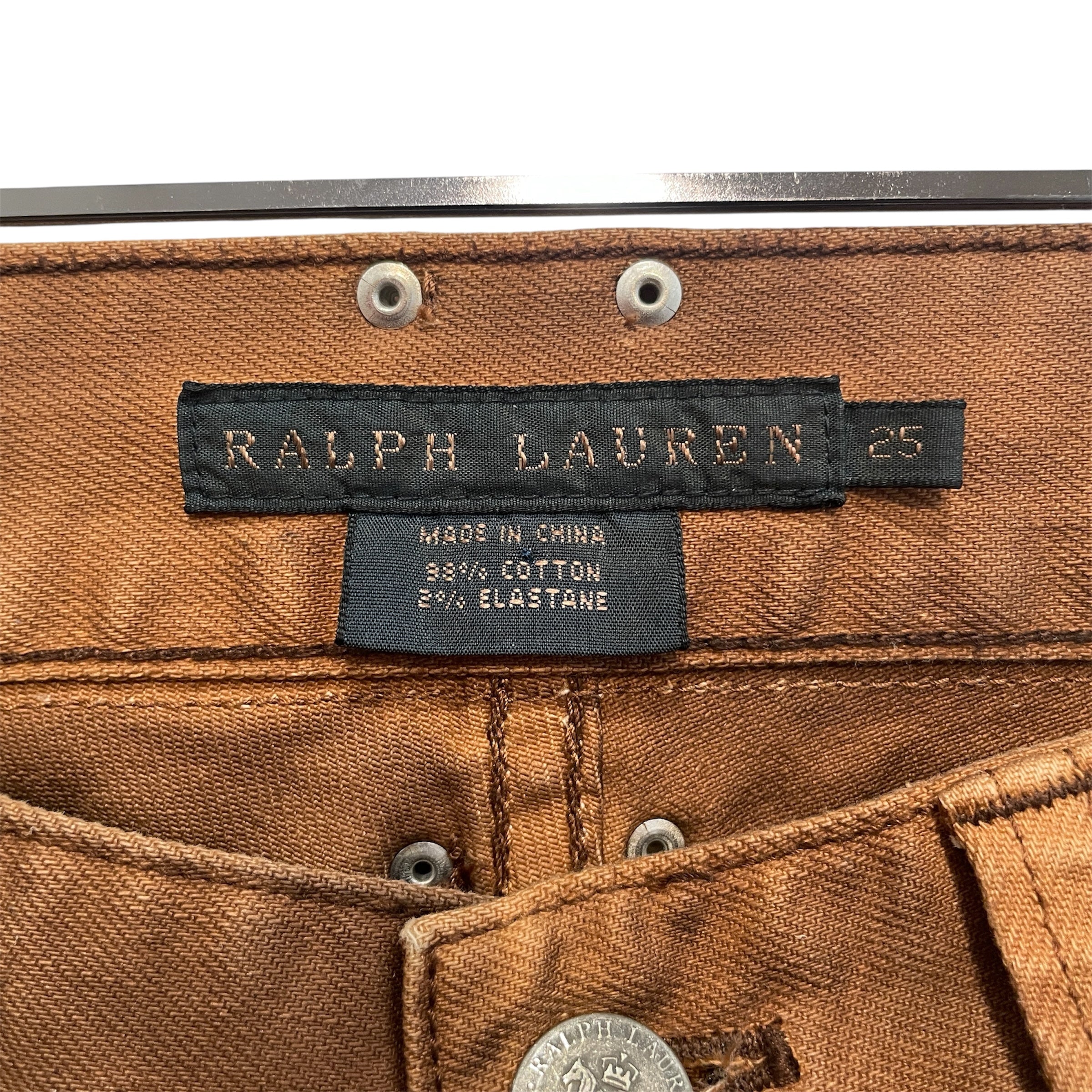 RALPH LAUREN BLACK LABEL/Bootcut Pants/25/Cotton/BRW/Western Riding Pants view 3
