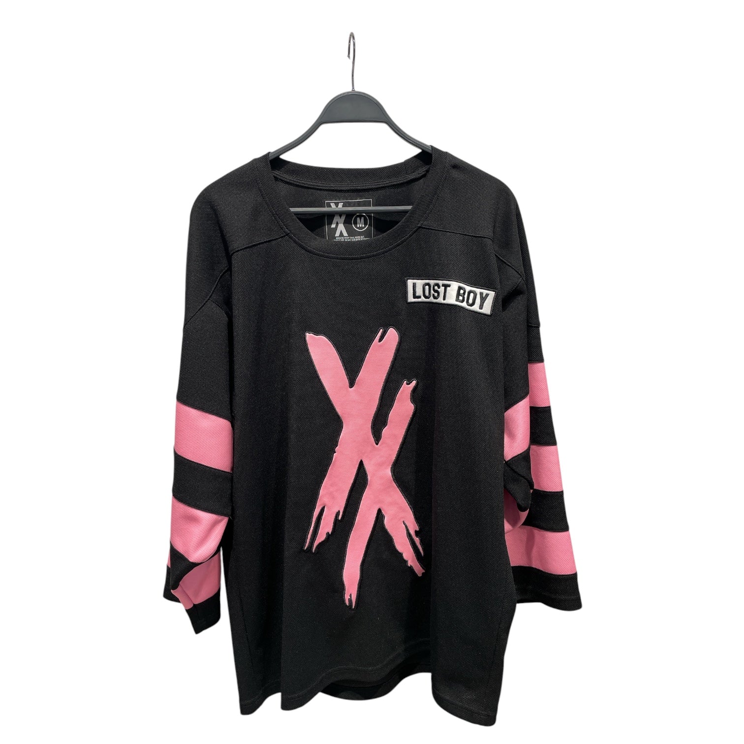 MACHINE GUN KELLY/LS T-Shirt/M/Nylon/BLK/Black & Pink Lost Boy Jersey view 1