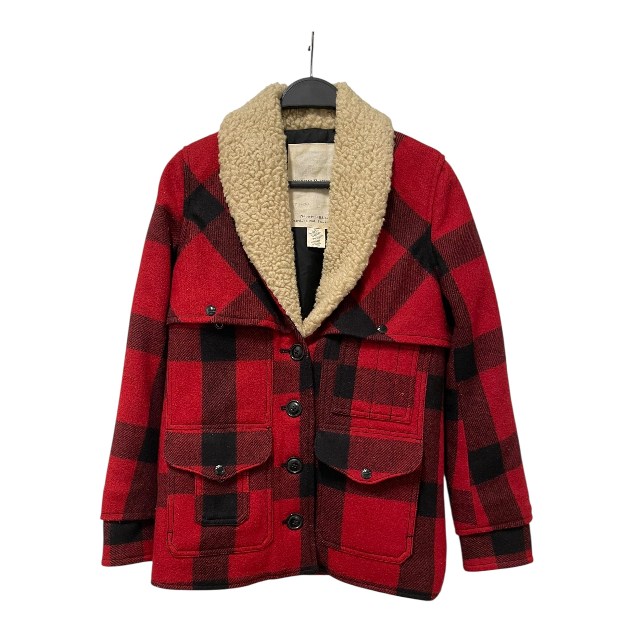 RUGBY RALPHLAUREN/Coat/XS/Plaid/Wool/RED/ view 1