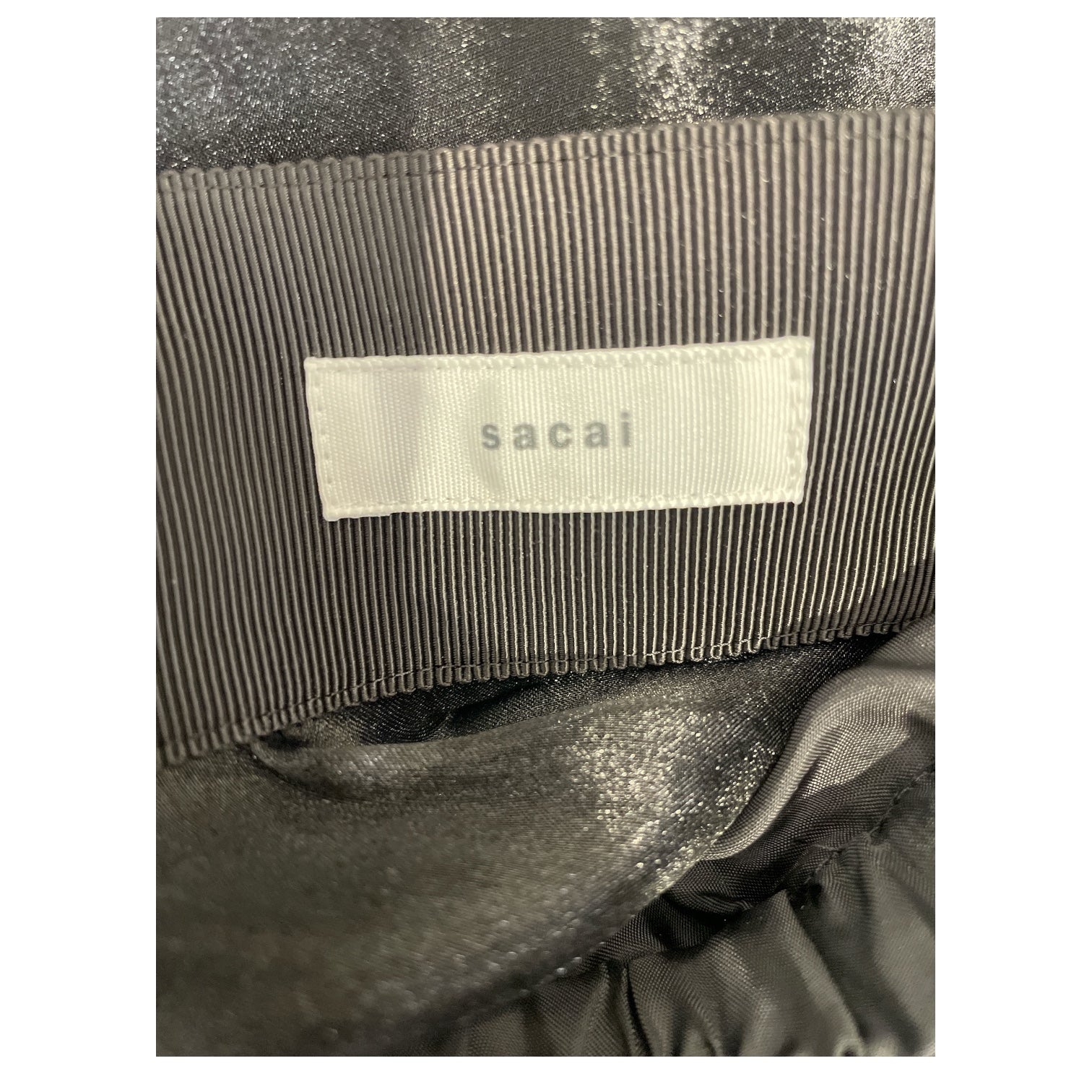 Sacai/Long Skirt/1/Cotton/BLK/MESH TOP LAYER view 3
