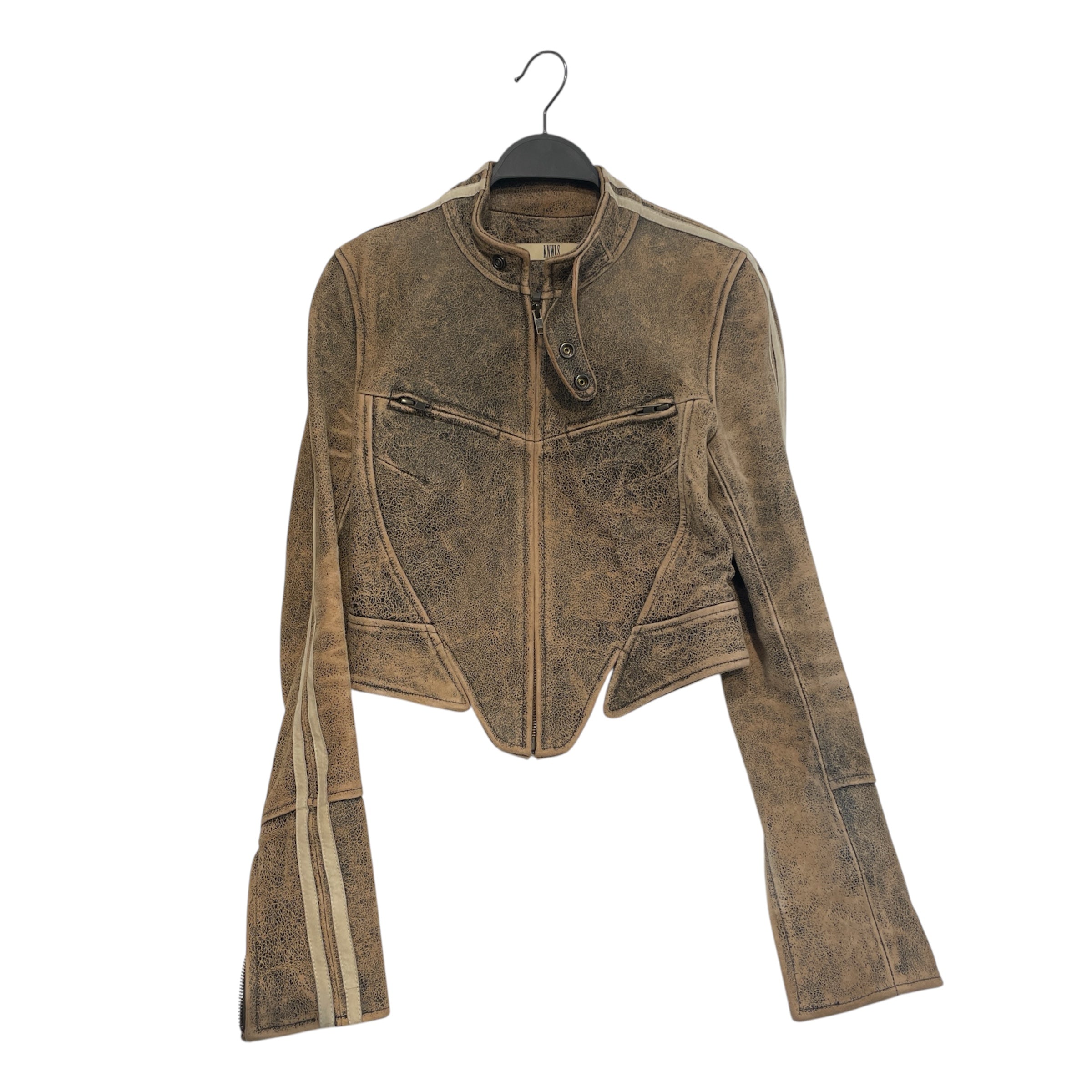 KNWLS/Leather Jkt/10/Leather/BRW/Acid Wash Claw Jacket view 1
