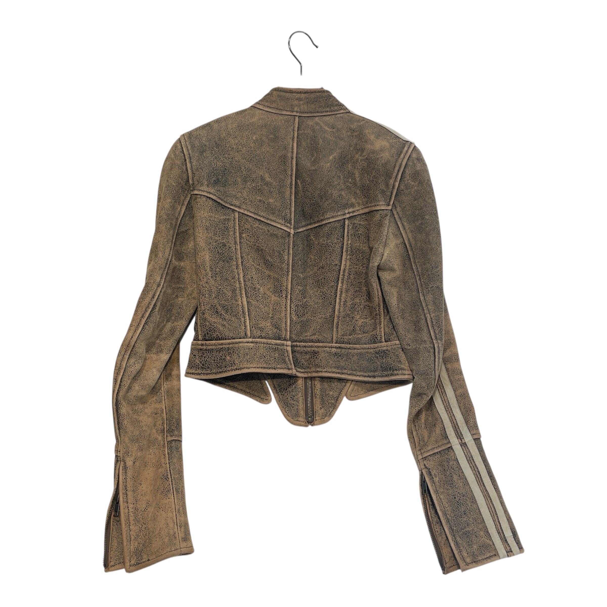 KNWLS/Leather Jkt/10/Leather/BRW/Acid Wash Claw Jacket view 2