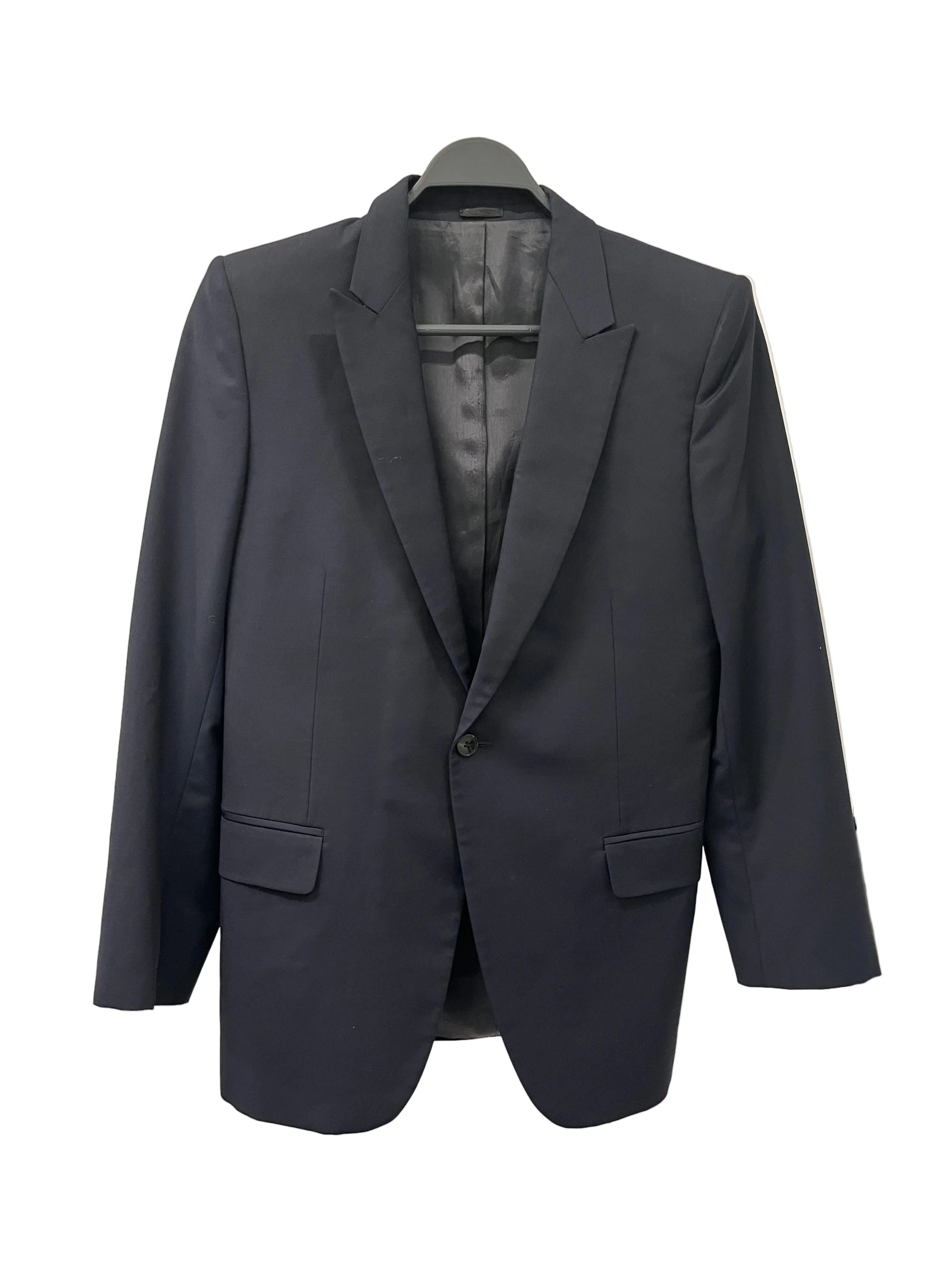 Alexander McQueen/Jacket/52/Wool/NVY/SHOULDER PADS view 1