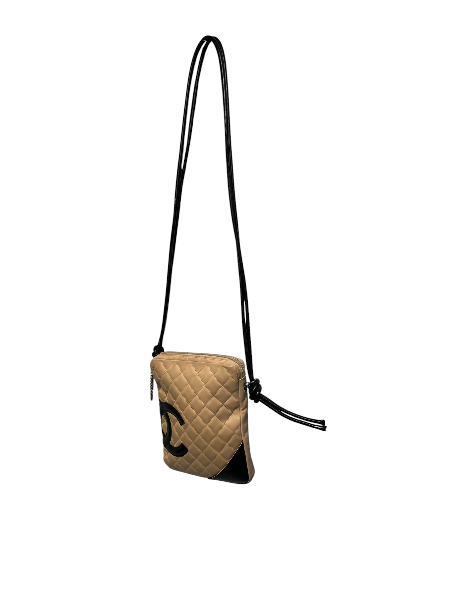 CHANEL/Cross Body Bag/Leather/BEG/ view 1
