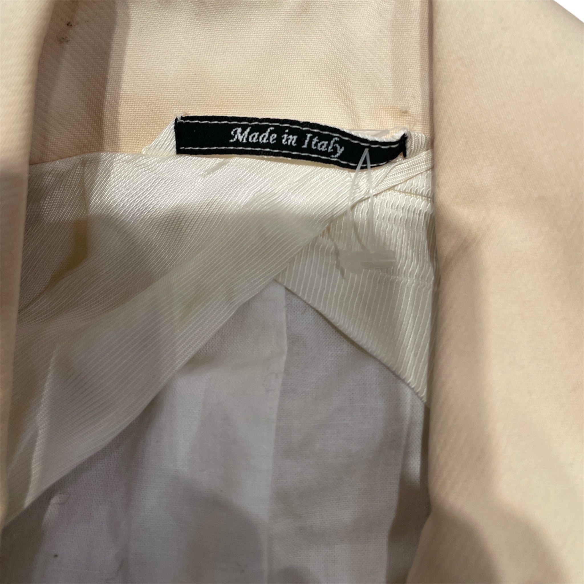 Maison Martin Margiela/Tailored Jkt/Cotton/CRM/Single Breasted/Leather Elbow Patches view 3