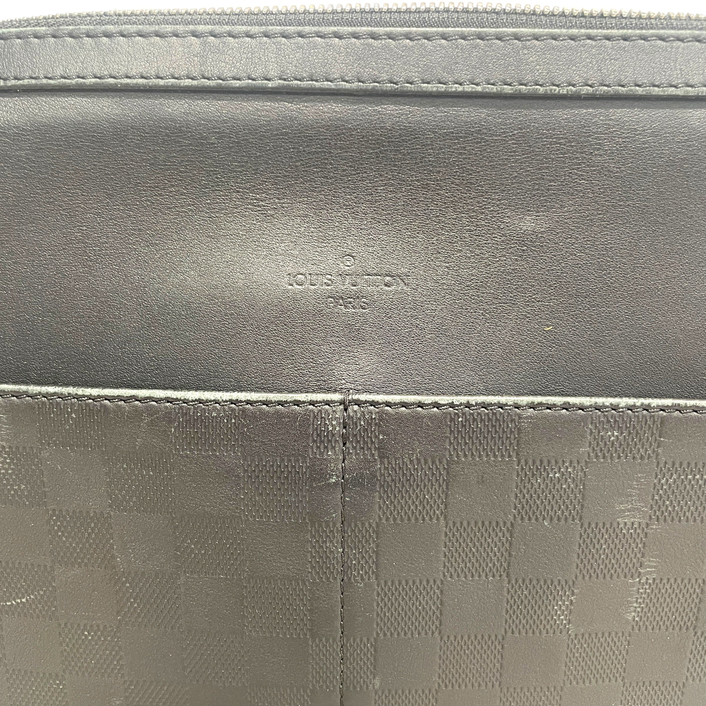 LOUIS VUITTON/Cross Body Bag/Monogram/Leather/BLK/Damier Monogram Laptop Bag view 3