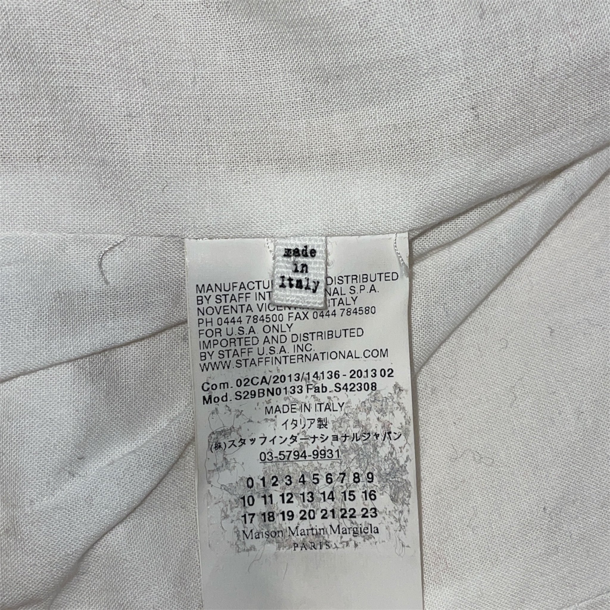 Maison Martin Margiela/Tailored Jkt/Cotton/CRM/Single Breasted/Leather Elbow Patches view 4